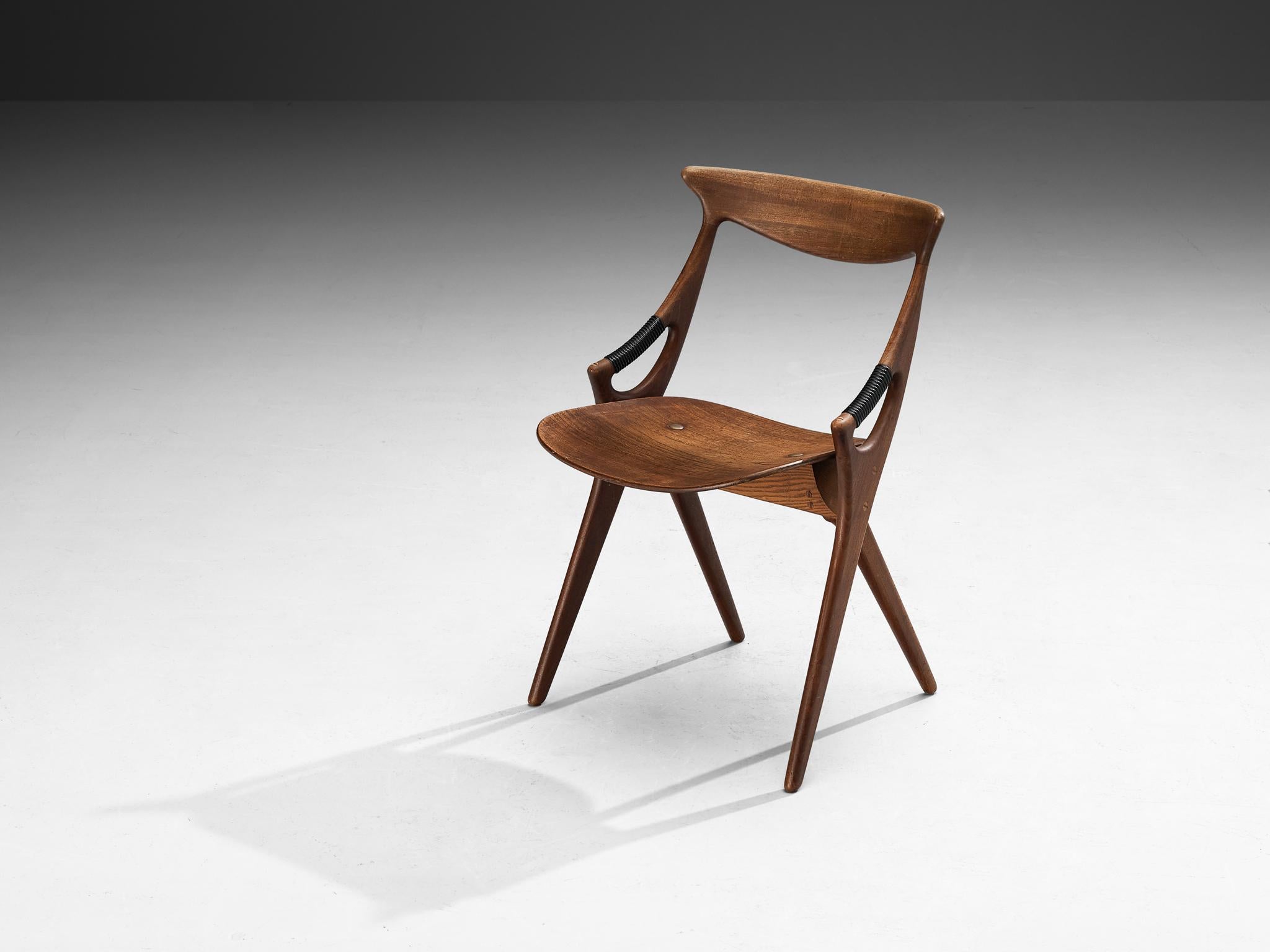 Laiton Chaises de salle à manger en acajou Arne Hovmand-Olsen pour Mogens Kold  en vente