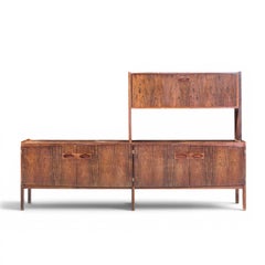 Arne Hovmand-Olsen for Mogens Kold Møbelfabrik Danish Rosewood Credenza & Hutch