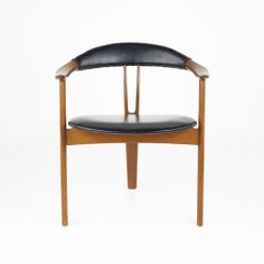 Arne Hovmand-Olsen per Mogens Kold MCM - Sedia da salotto danese in teak e pelle