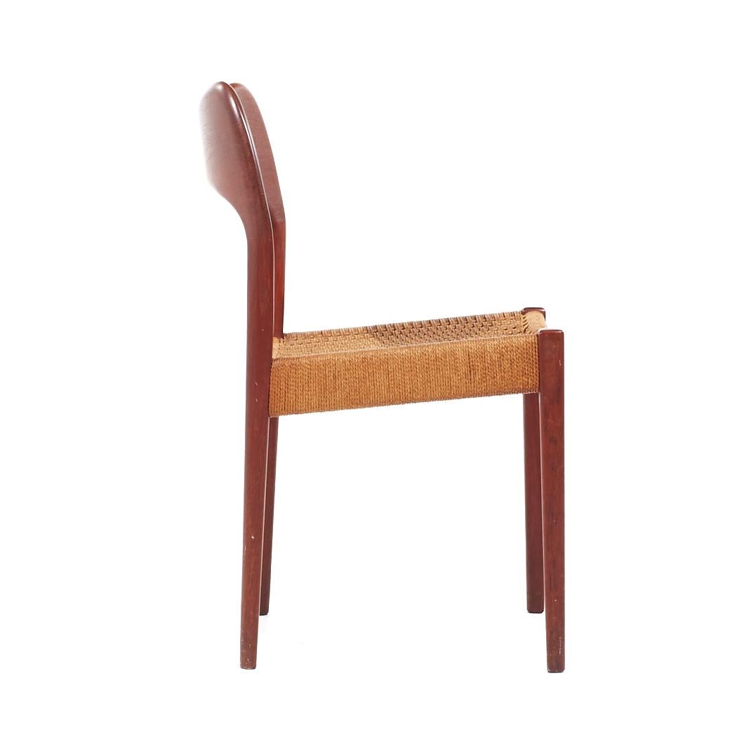 Arne Hovmand Olsen for Mogens Kold MCM Danish Teak Papercord Dining Chairs - 6 For Sale 2