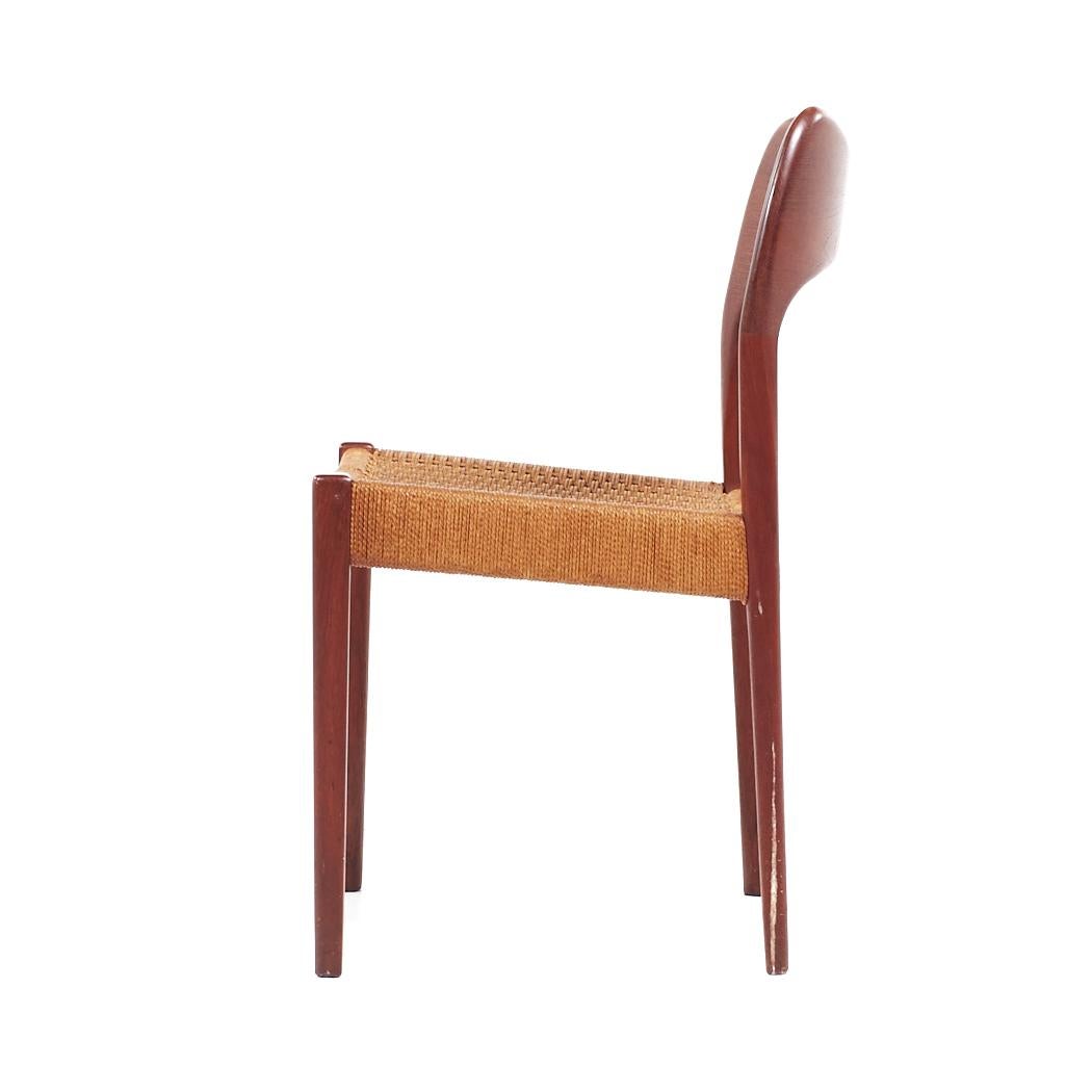 Arne Hovmand Olsen for Mogens Kold MCM Danish Teak Papercord Dining Chairs - 6 For Sale 4