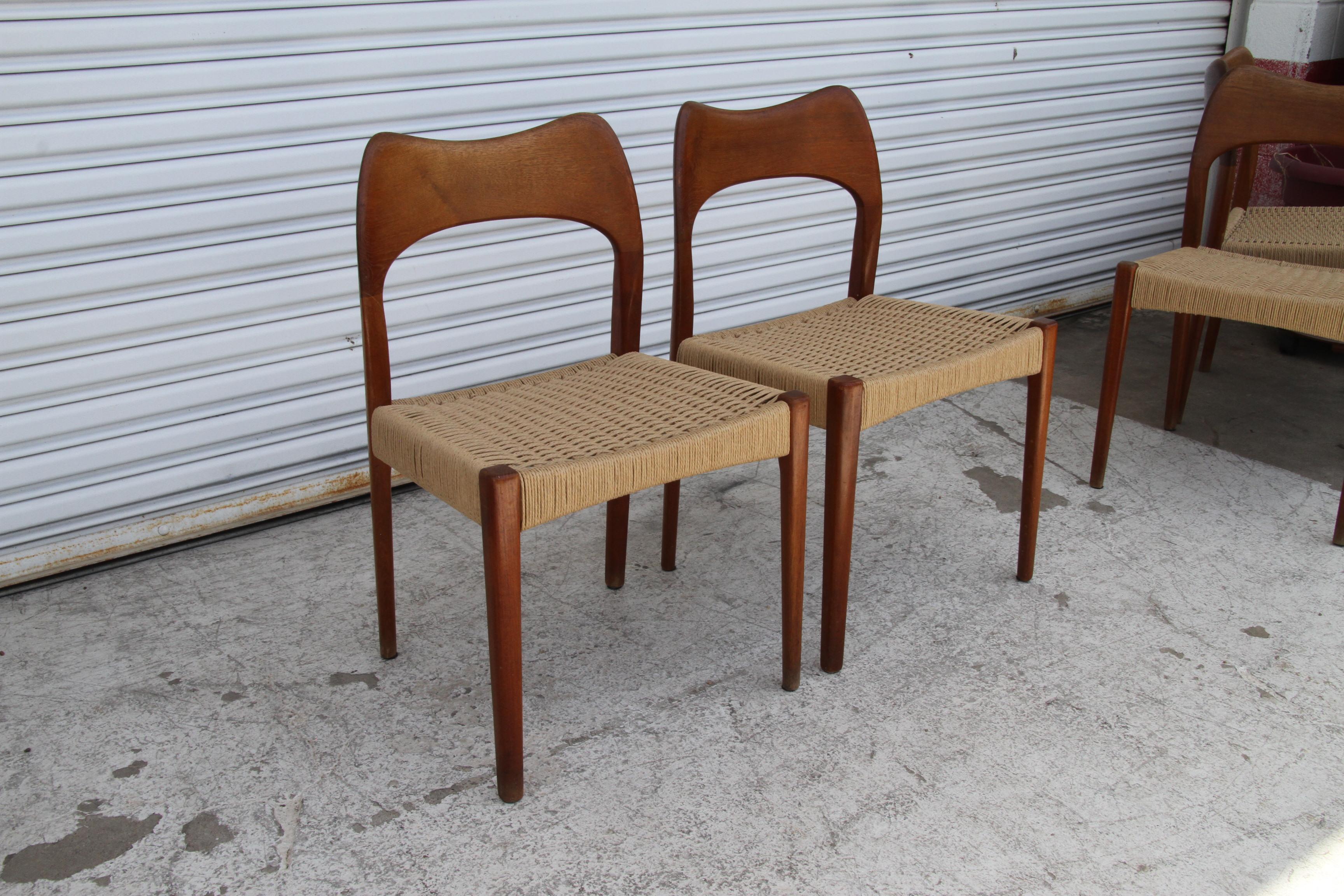 Arne Hovmand-Olsen per Mogens Kold MCM - Sedie da pranzo danesi in teak -8 In condizioni buone in vendita a Pasadena, TX