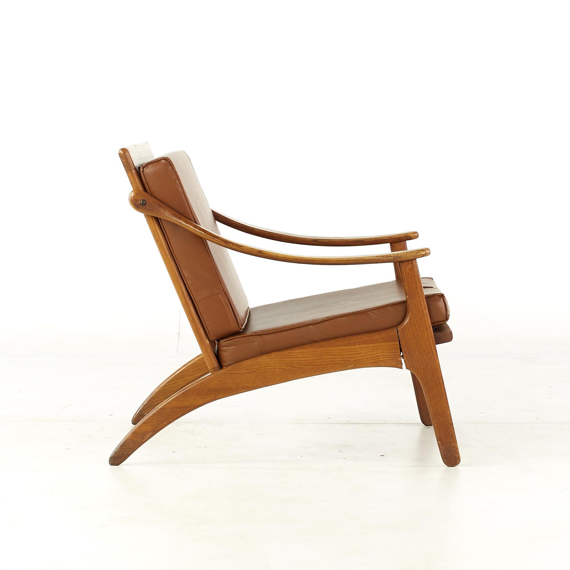 Arne Hovmand Olsen for P Mikkelsen MCM Teak Lean Back Lounge Chairs, Pair For Sale 3