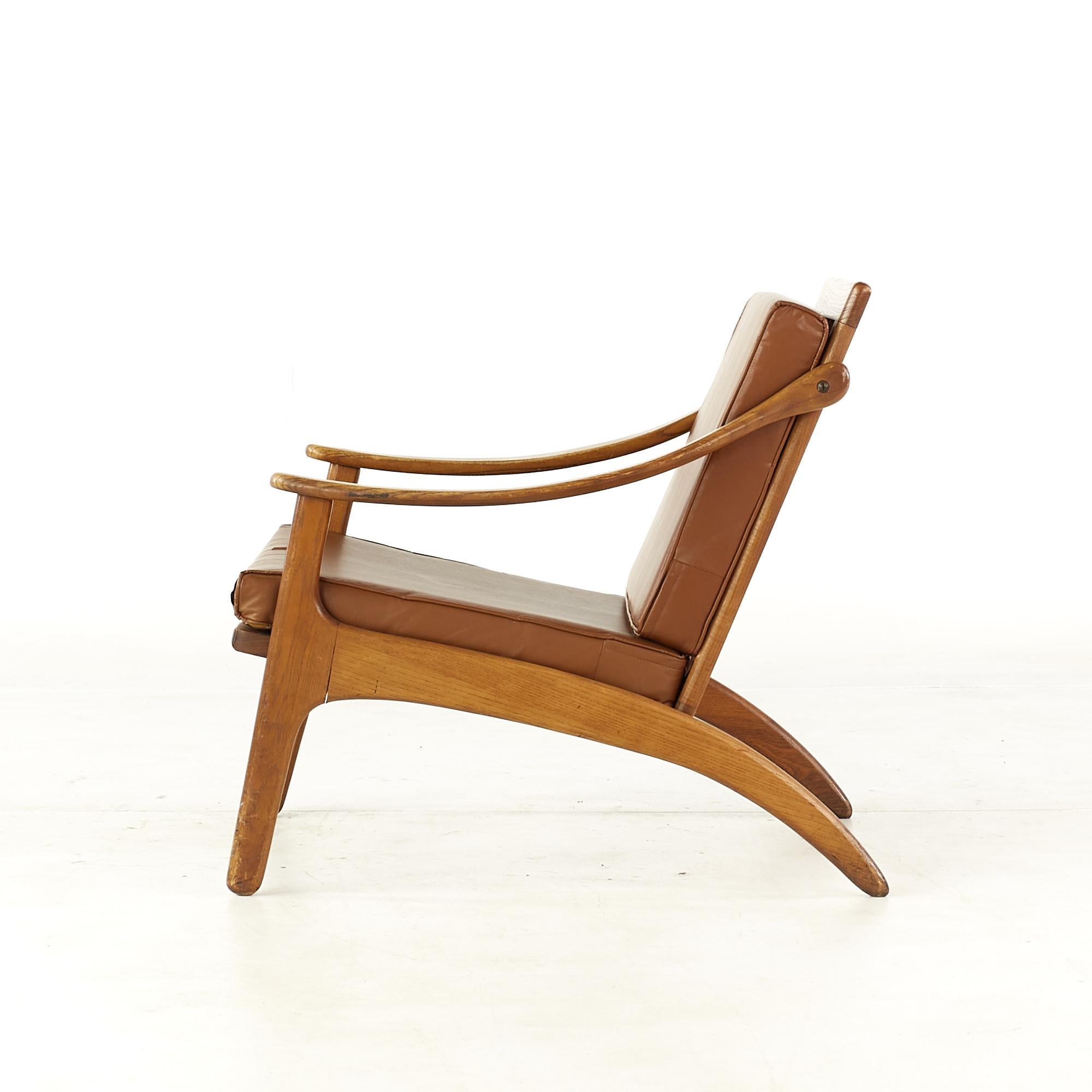 Arne Hovmand Olsen for P Mikkelsen MCM Teak Lean Back Lounge Chairs, Pair For Sale 4