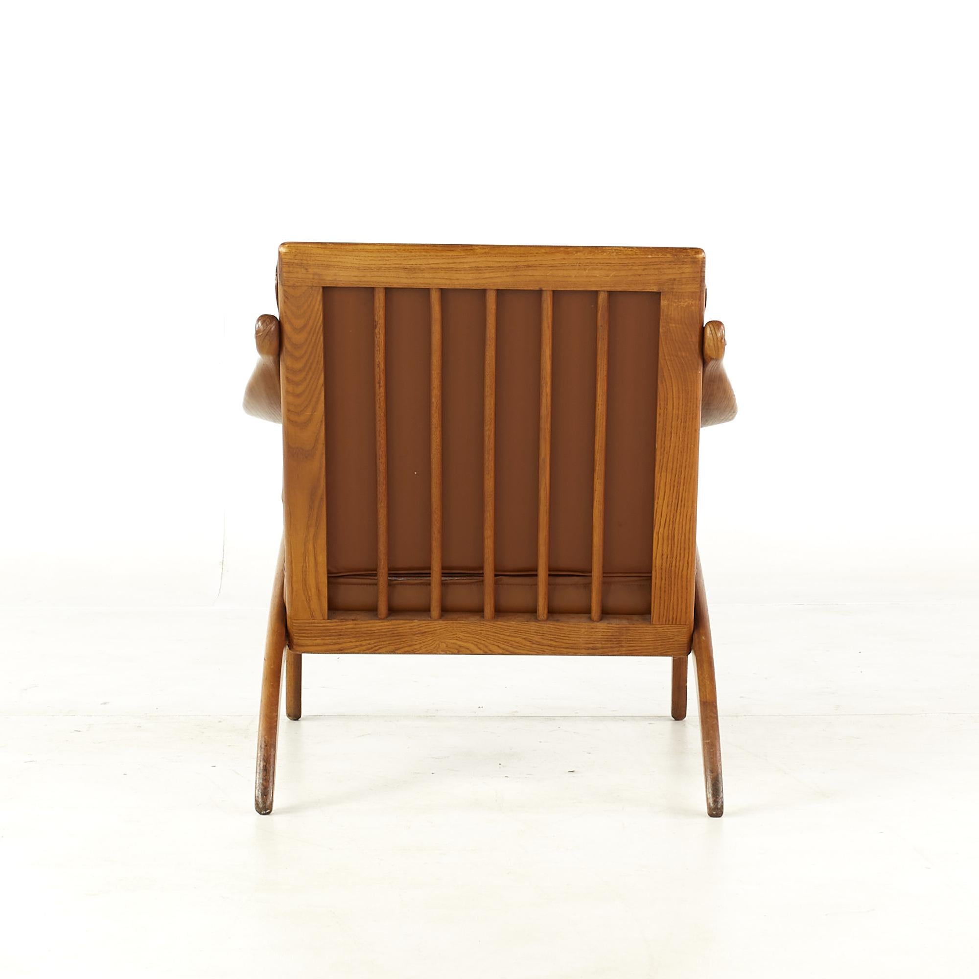 Arne Hovmand Olsen for P Mikkelsen MCM Teak Lean Back Lounge Chairs, Pair For Sale 1