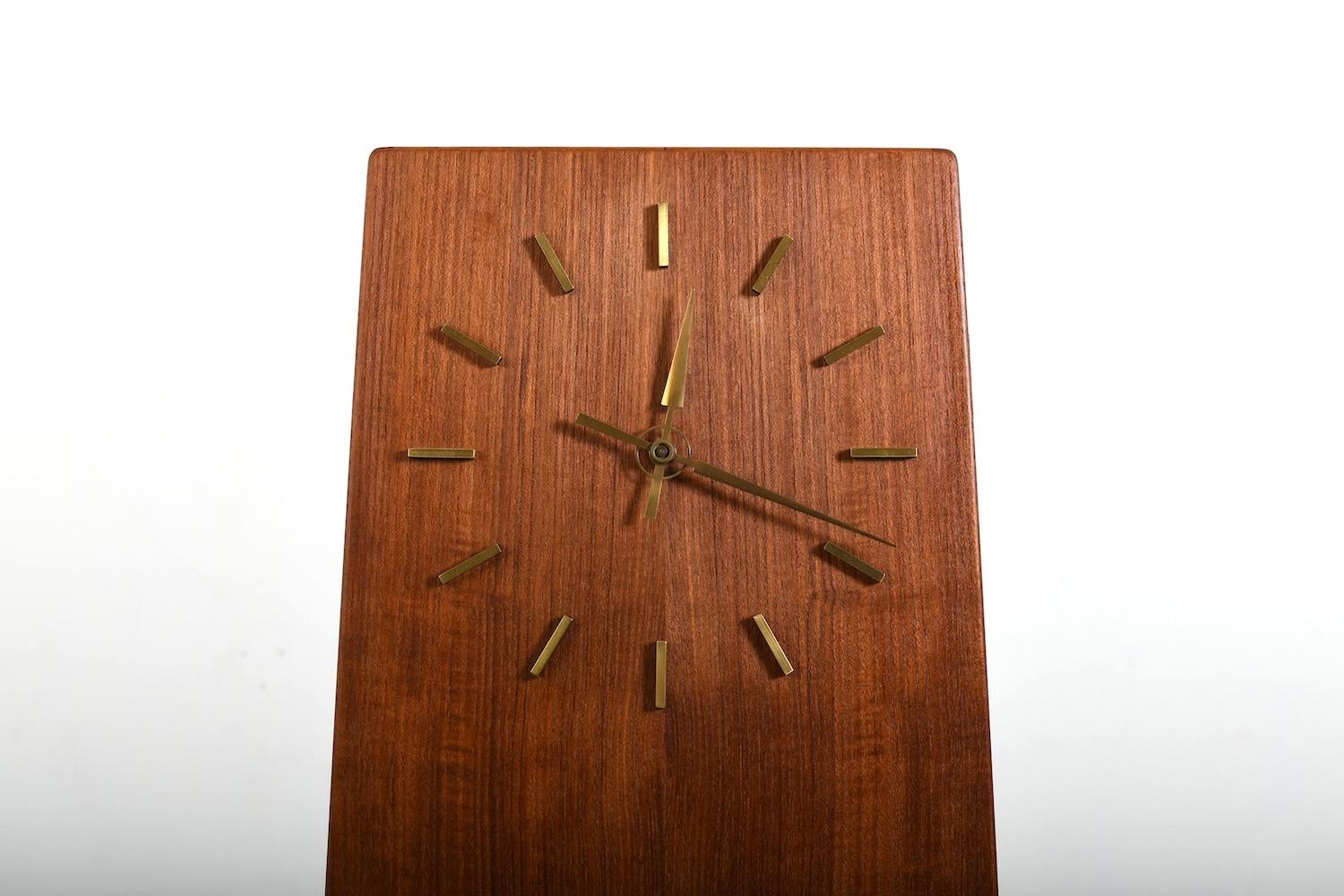 Scandinavian Modern Arne Hovmand-Olsen Grandfather Clock 1965 in Teak For Sale