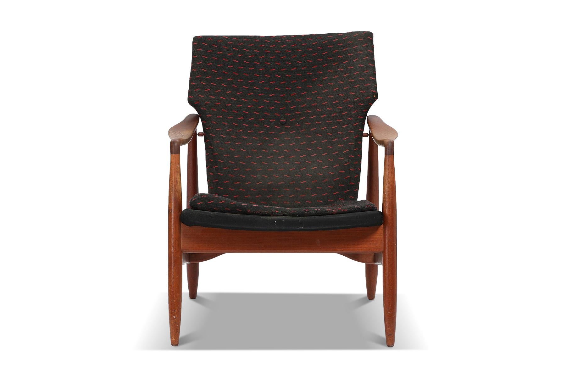 Mid-Century Modern Arne Hovmand Olsen Lounge Chair in Teak For Sale