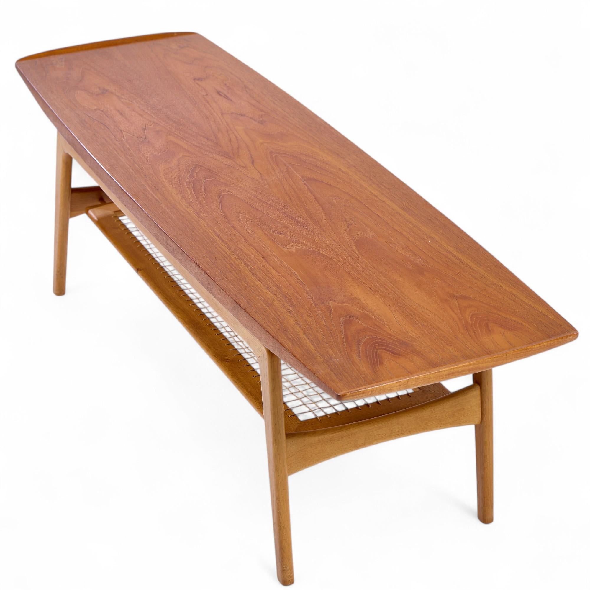 Arne Hovmand Olsen Mid Century Danish Teak Coffee Table For Sale 4