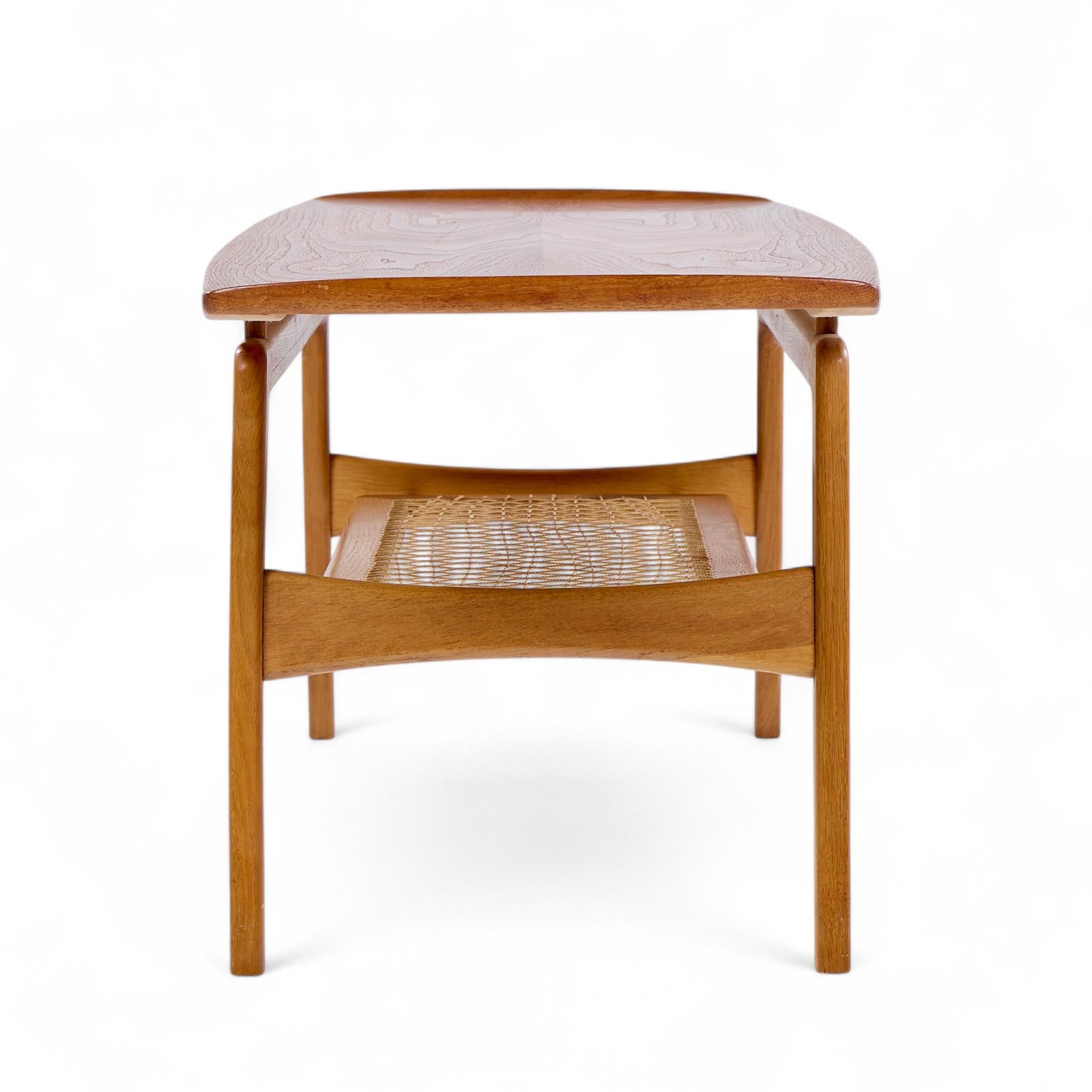 20th Century Arne Hovmand Olsen Mid Century Danish Teak Coffee Table For Sale