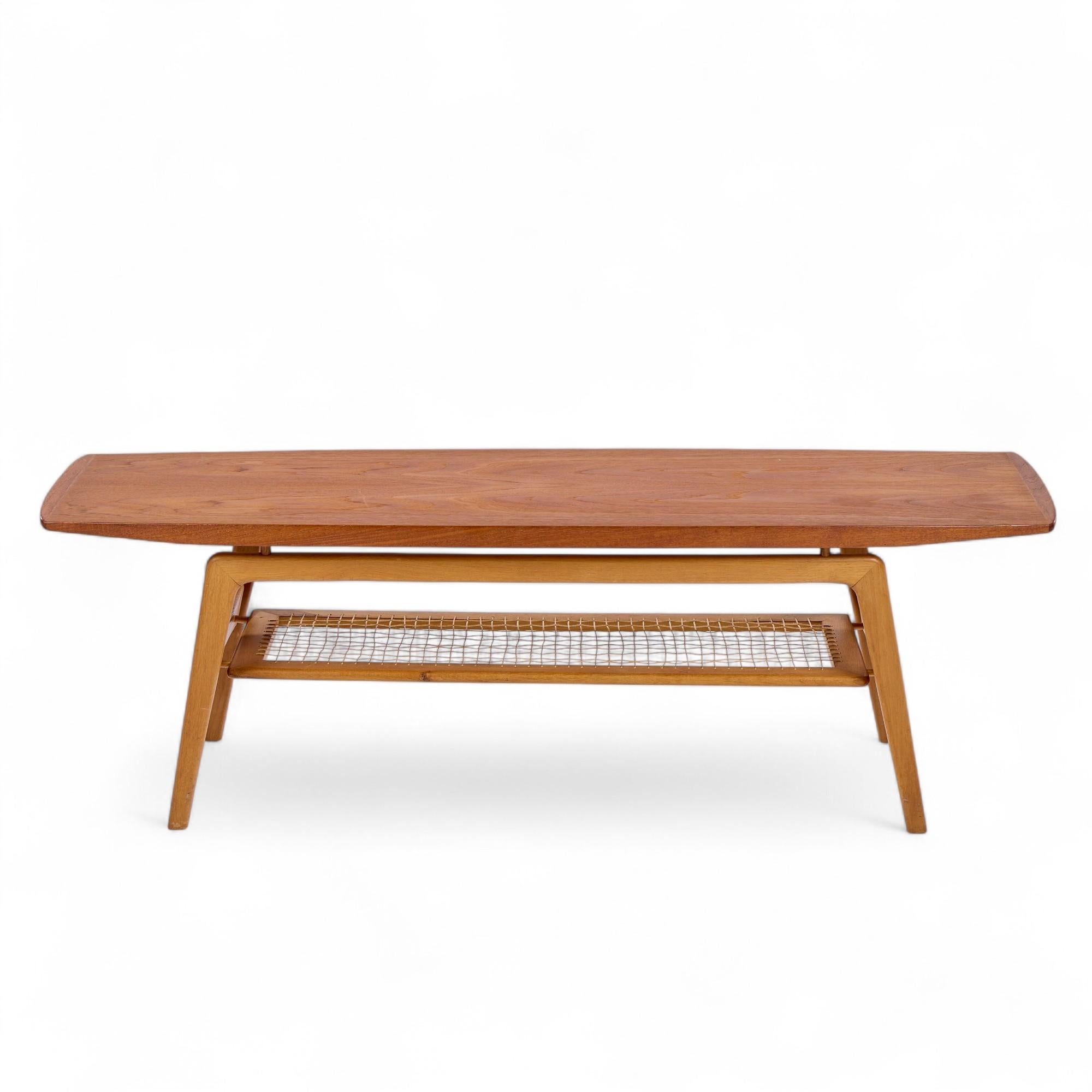 Arne Hovmand Olsen Mid Century Danish Teak Coffee Table For Sale 1