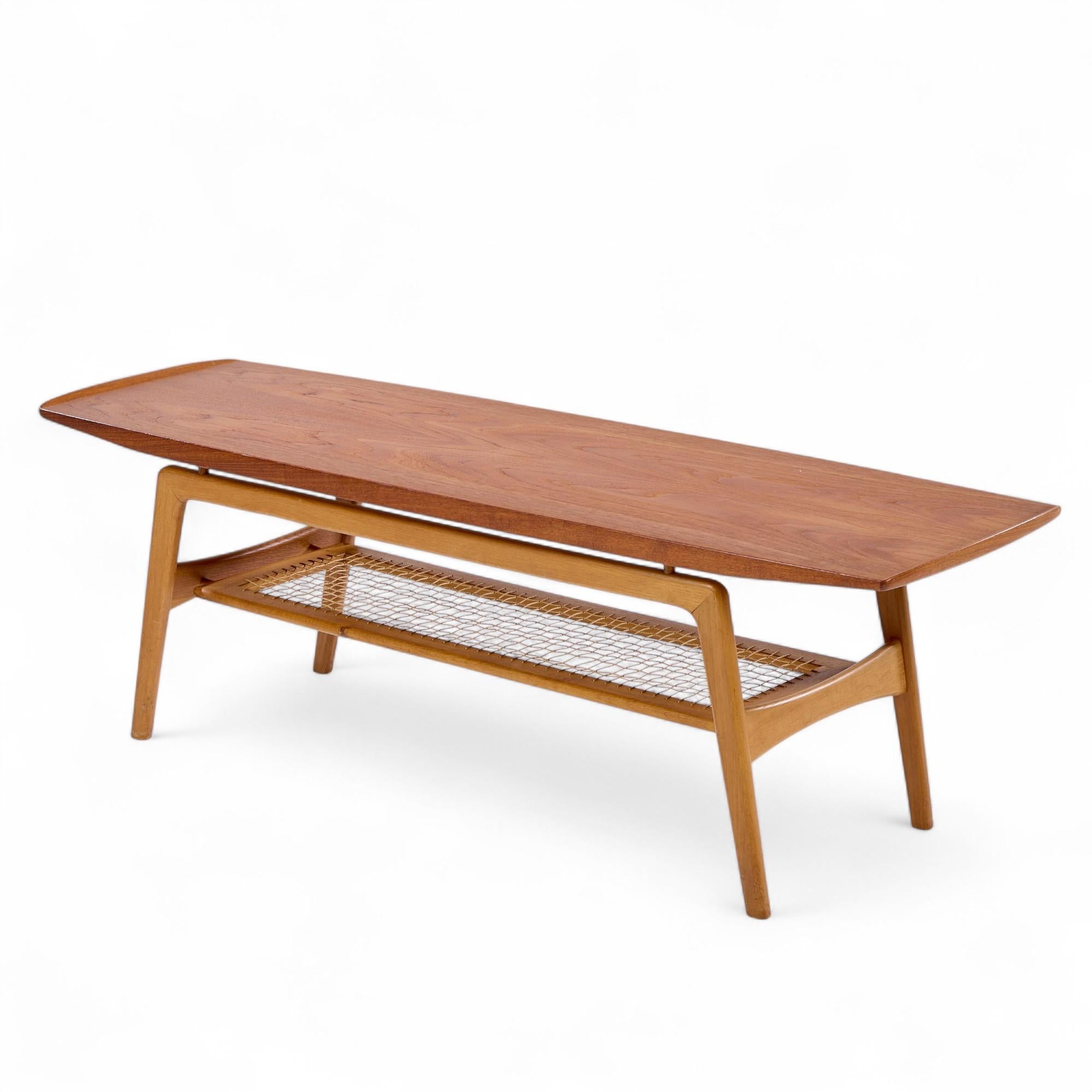 Arne Hovmand Olsen Mid Century Danish Teak Coffee Table For Sale 2