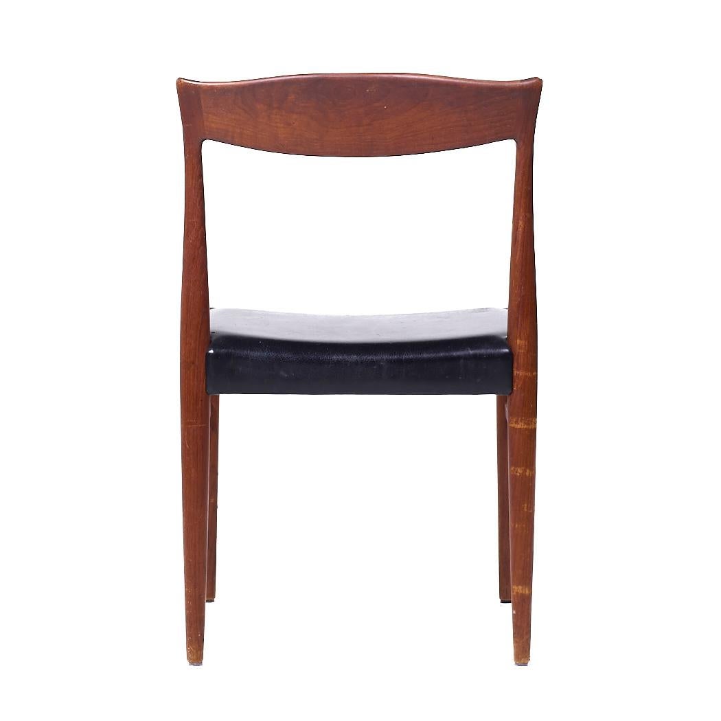 Late 20th Century Arne Hovmand Olsen Mid Century Danish Teak Dining Chair For Sale