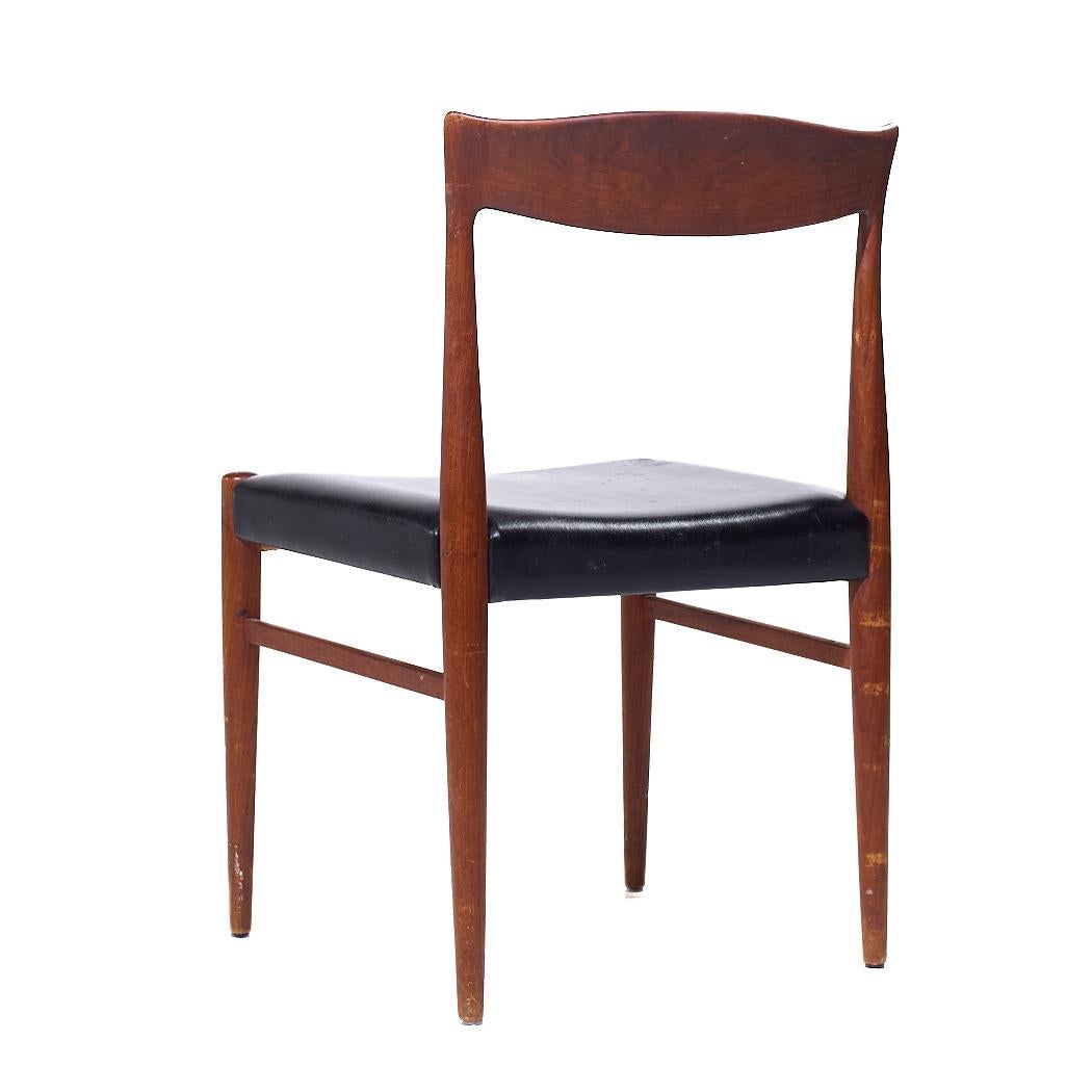 Arne Hovmand Olsen Mid Century Danish Teak Dining Chair For Sale 1