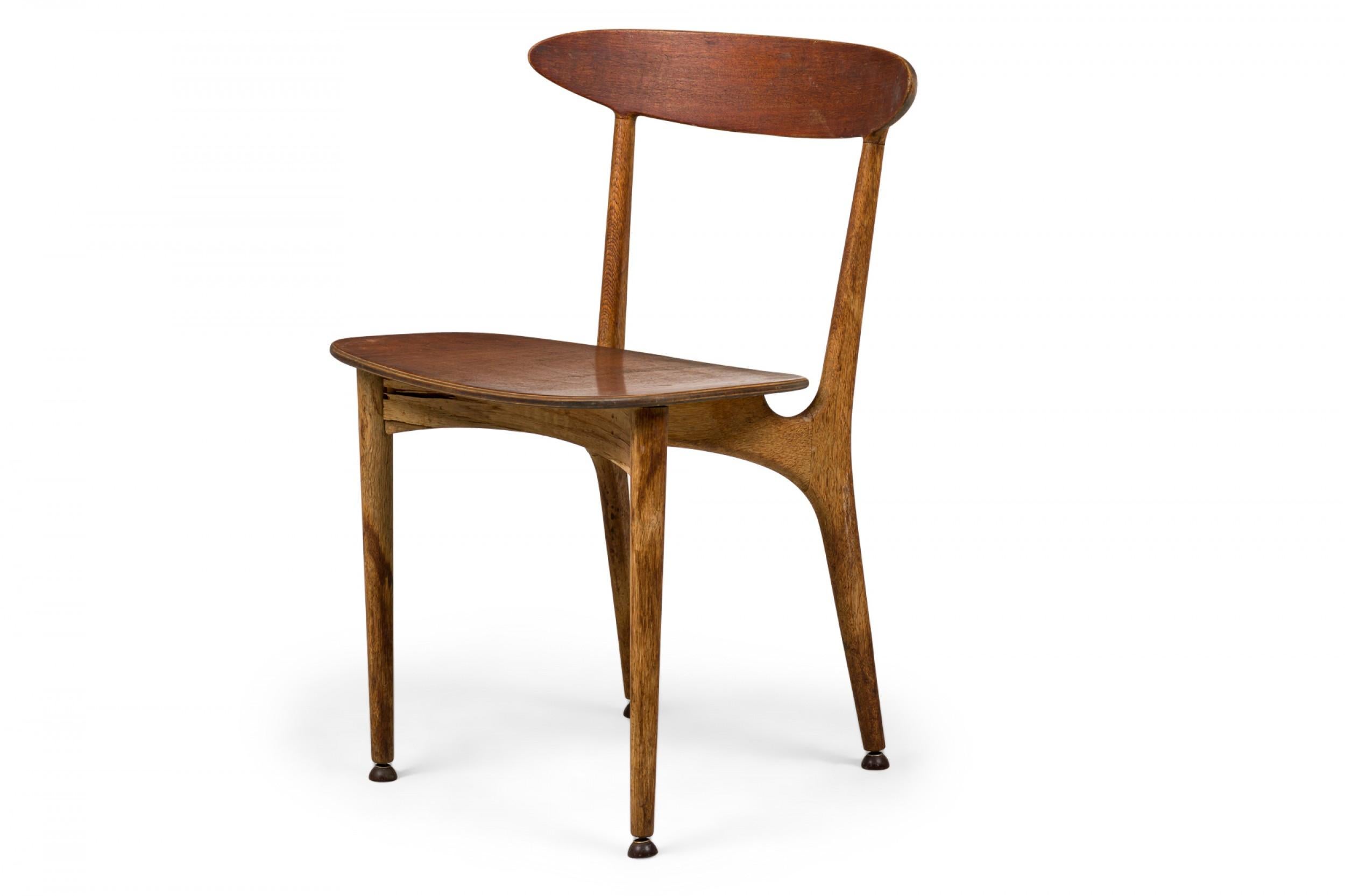 Arne Hovmand-Olsen Mid-Century Danish Wooden Dining Chair In Good Condition For Sale In Queens, NY