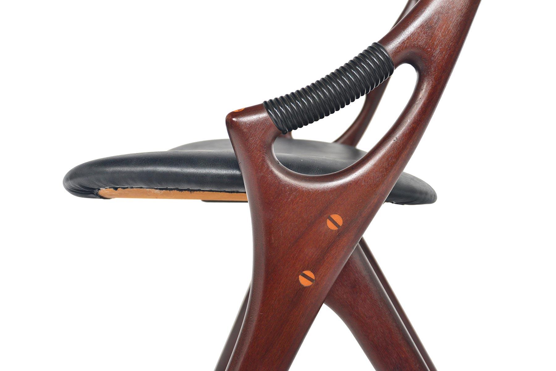 Arne Hovmand Olsen Model 71 Teak Chair in Leather 2