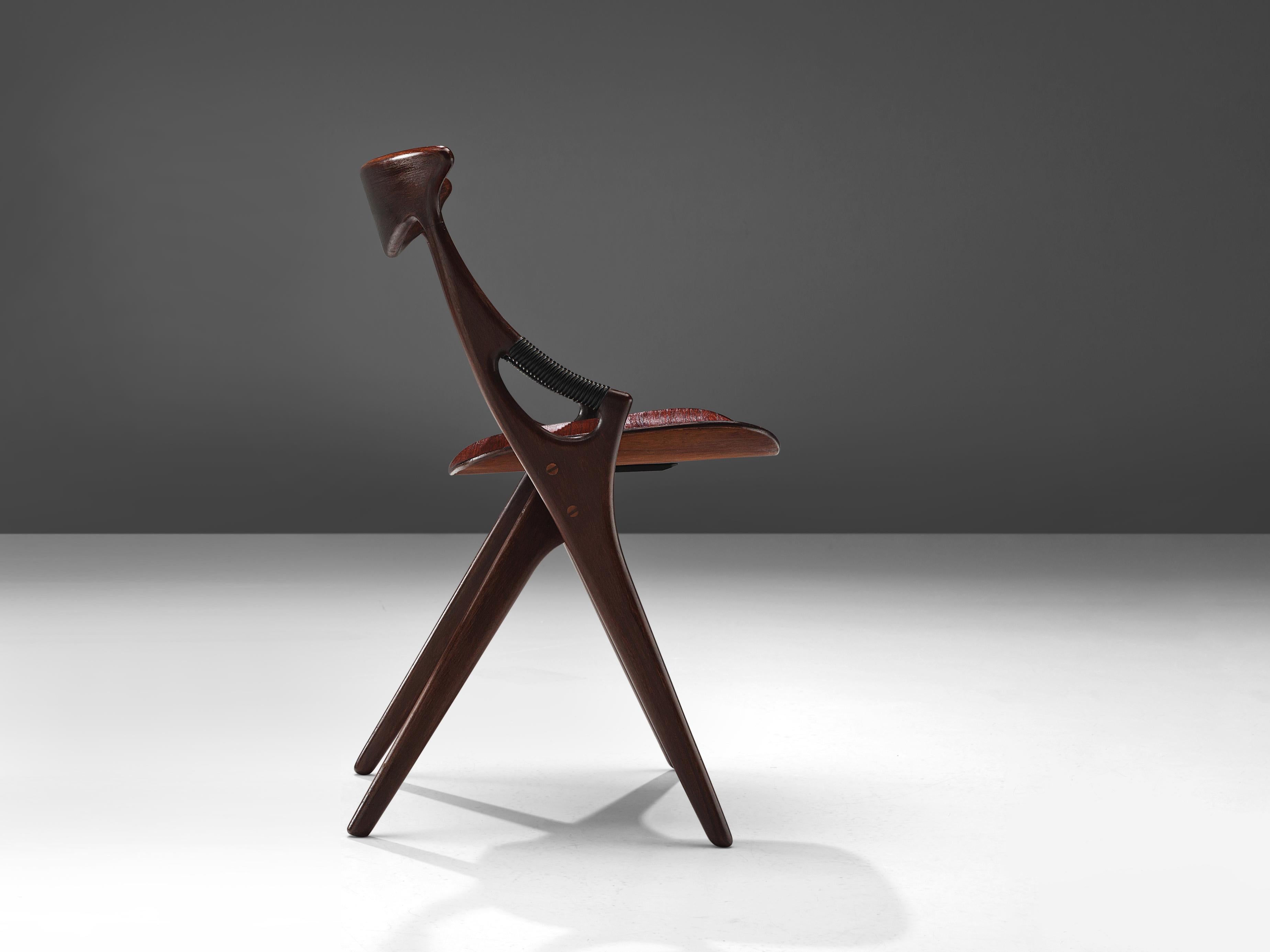 Mid-Century Modern Arne Hovmand-Olsen Mogens Kold Dining Chair in Teak For Sale