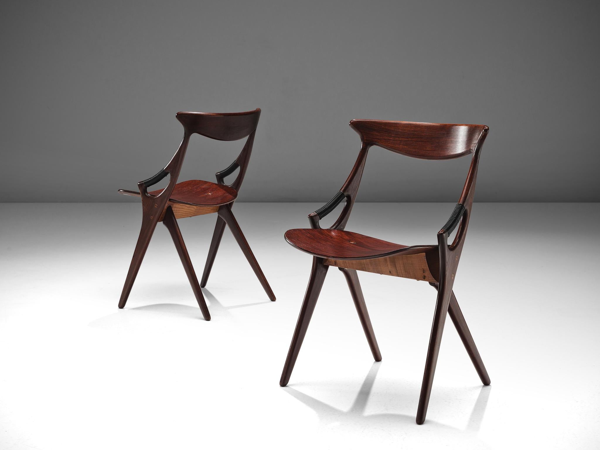 Mid-20th Century Arne Hovmand-Olsen for Mogens Kold Dining Chairs in Teak