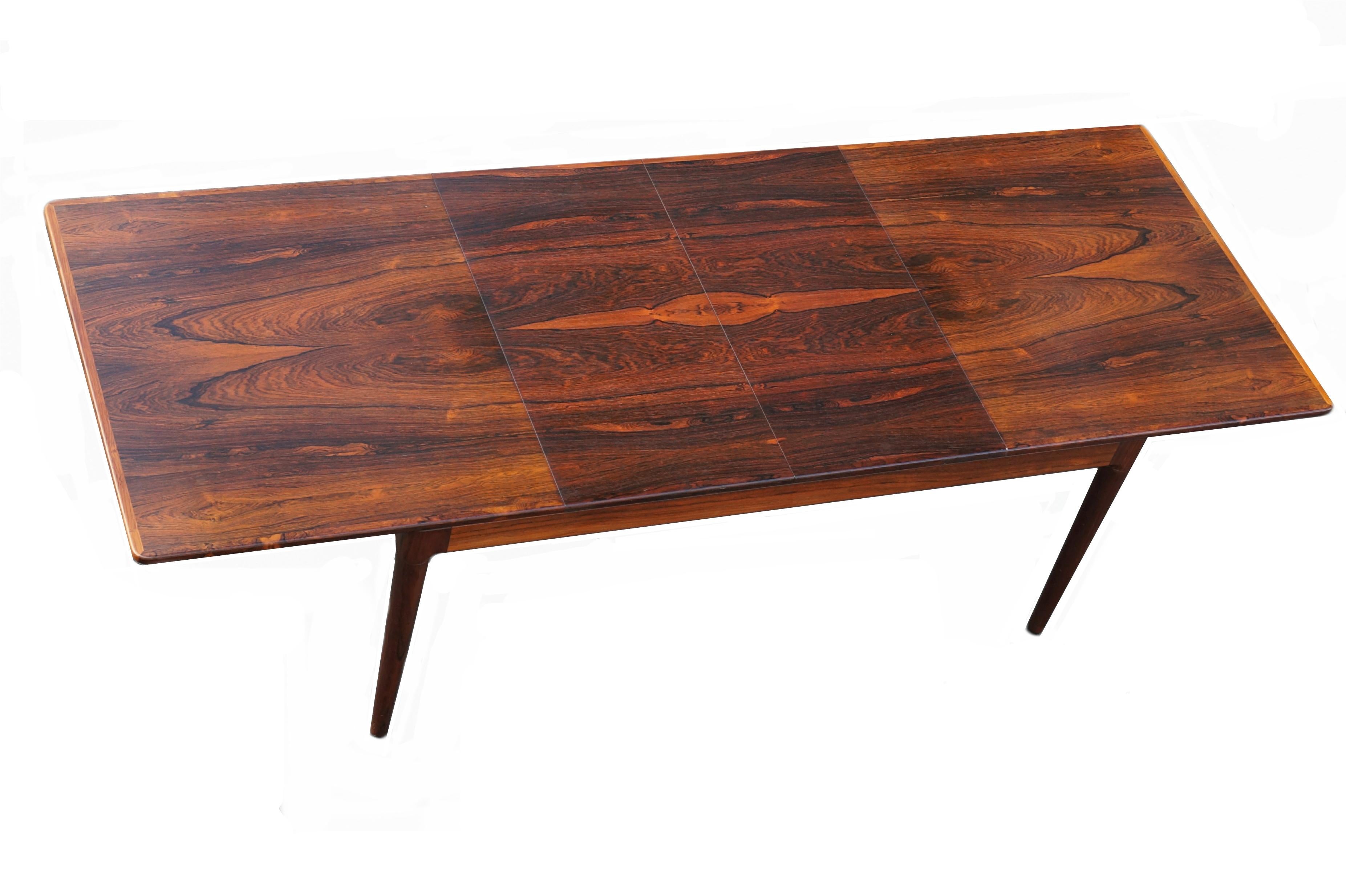 Arne Hovmand-Olsen Mogens Kold Rosewood Danish Extension Table Dining Table 6