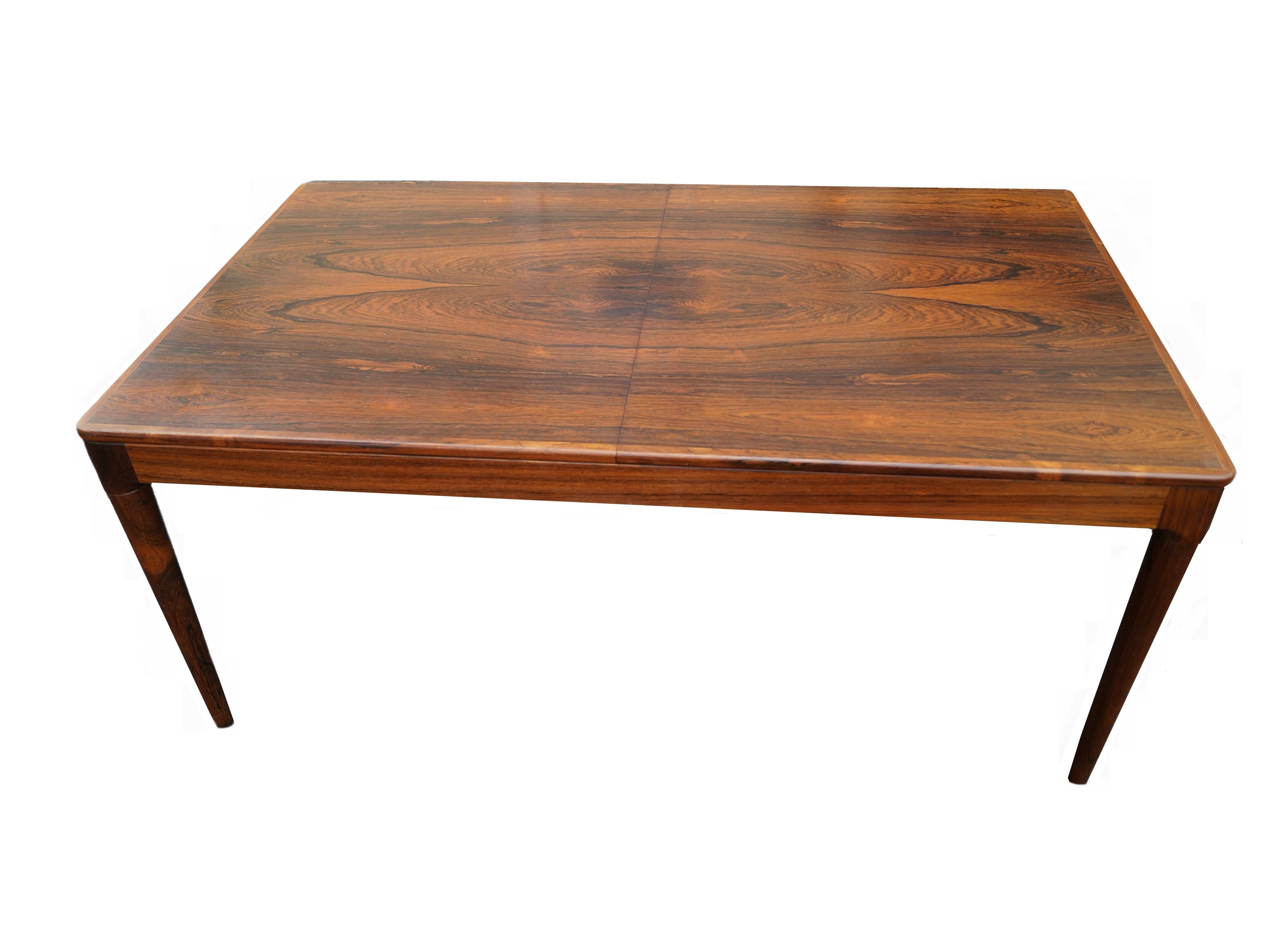 Arne Hovmand-Olsen Mogens Kold Rosewood Danish Extension Table Dining Table 2