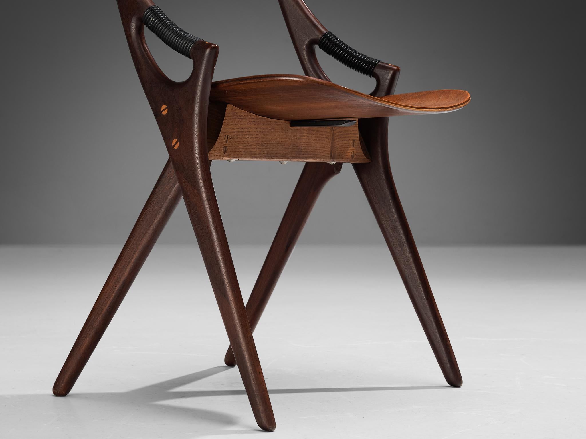 Mid-20th Century Arne Hovmand-Olsen Pair of Dining Chairs in Teak For Sale