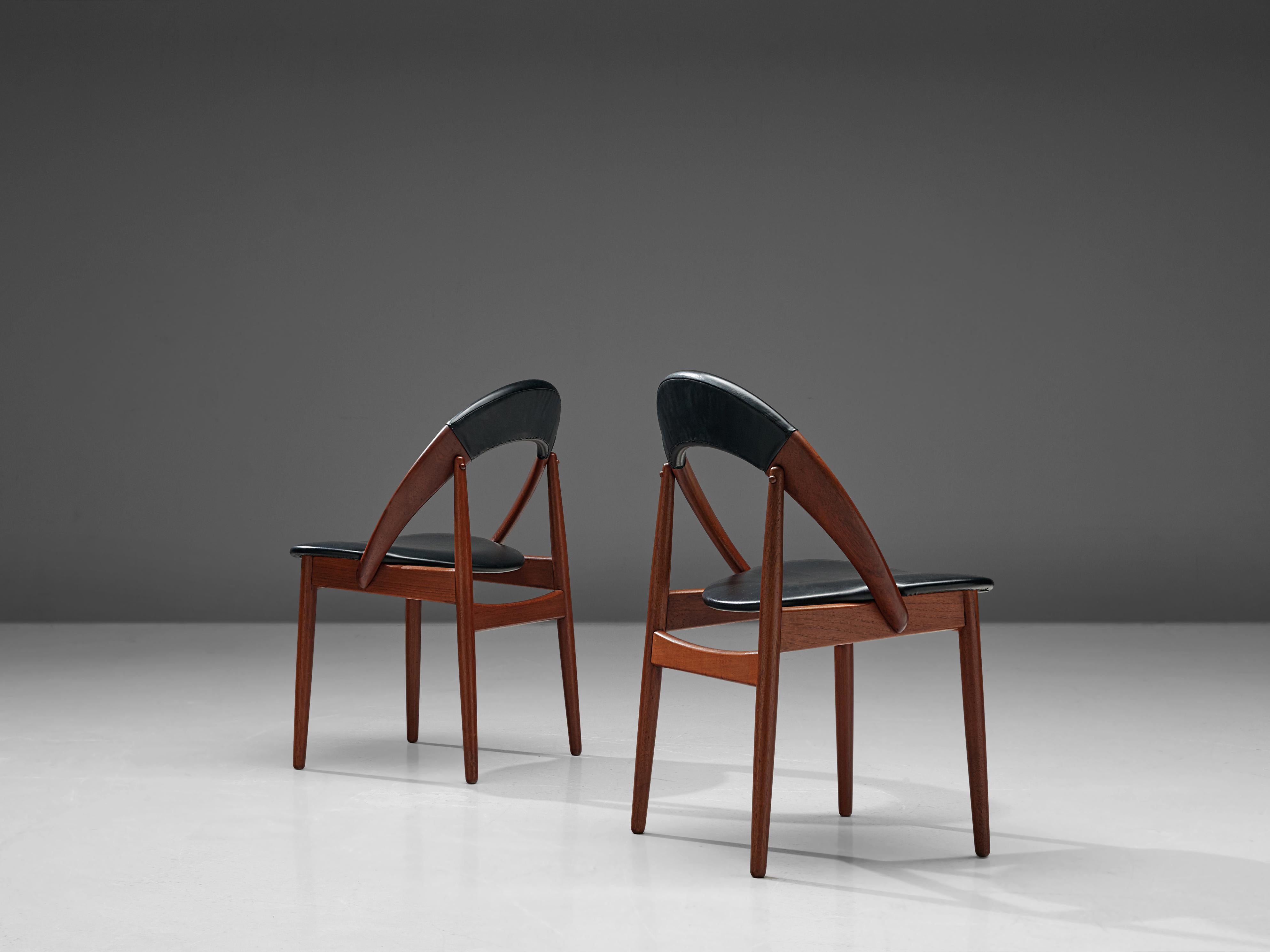 Arne Hovmand-Olsen Rare Set of Dining Chairs In Good Condition In Waalwijk, NL