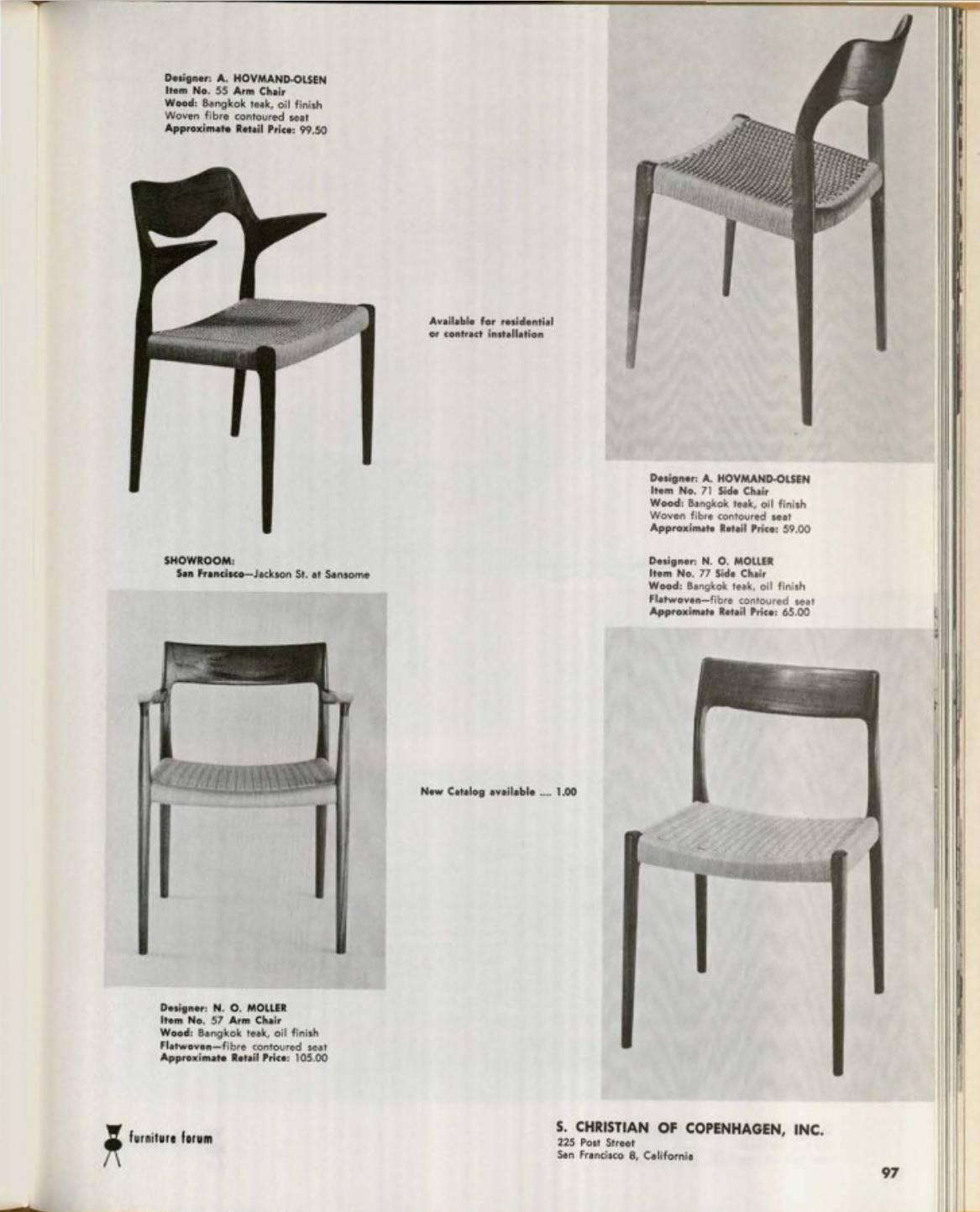 Arne Hovmand Olsen, Moller, Rosewood Model 71 Chairs, Set of Eight 8