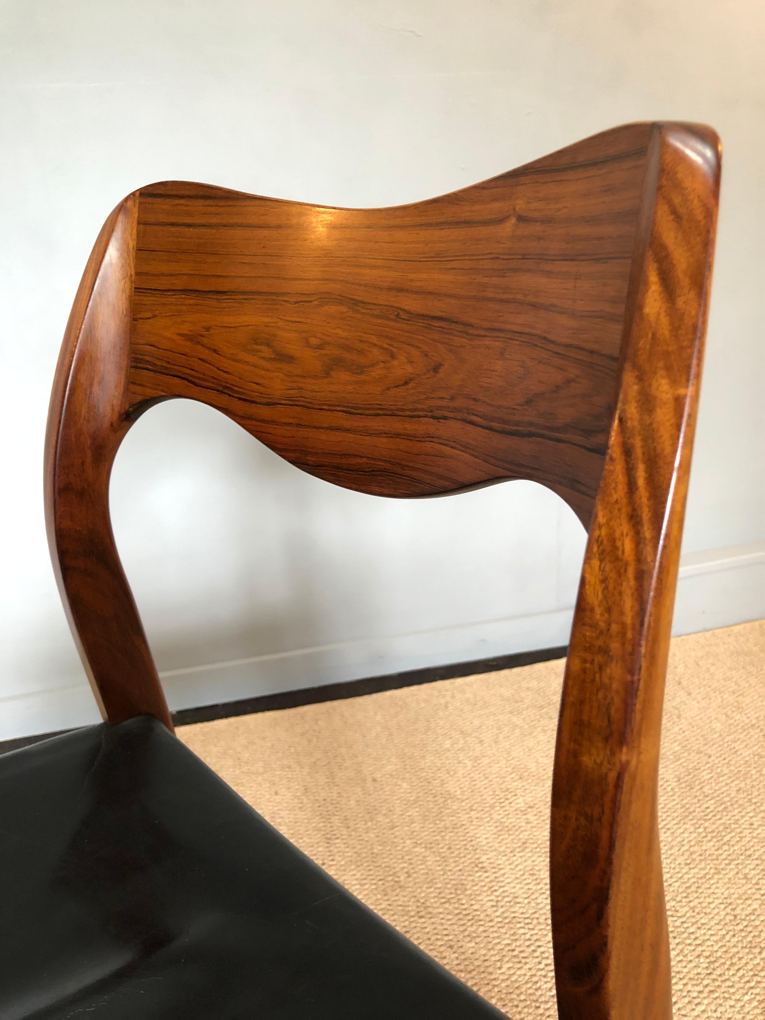 Arne Hovmand Olsen, Moller, Rosewood Model 71 Chairs, Set of Eight 3