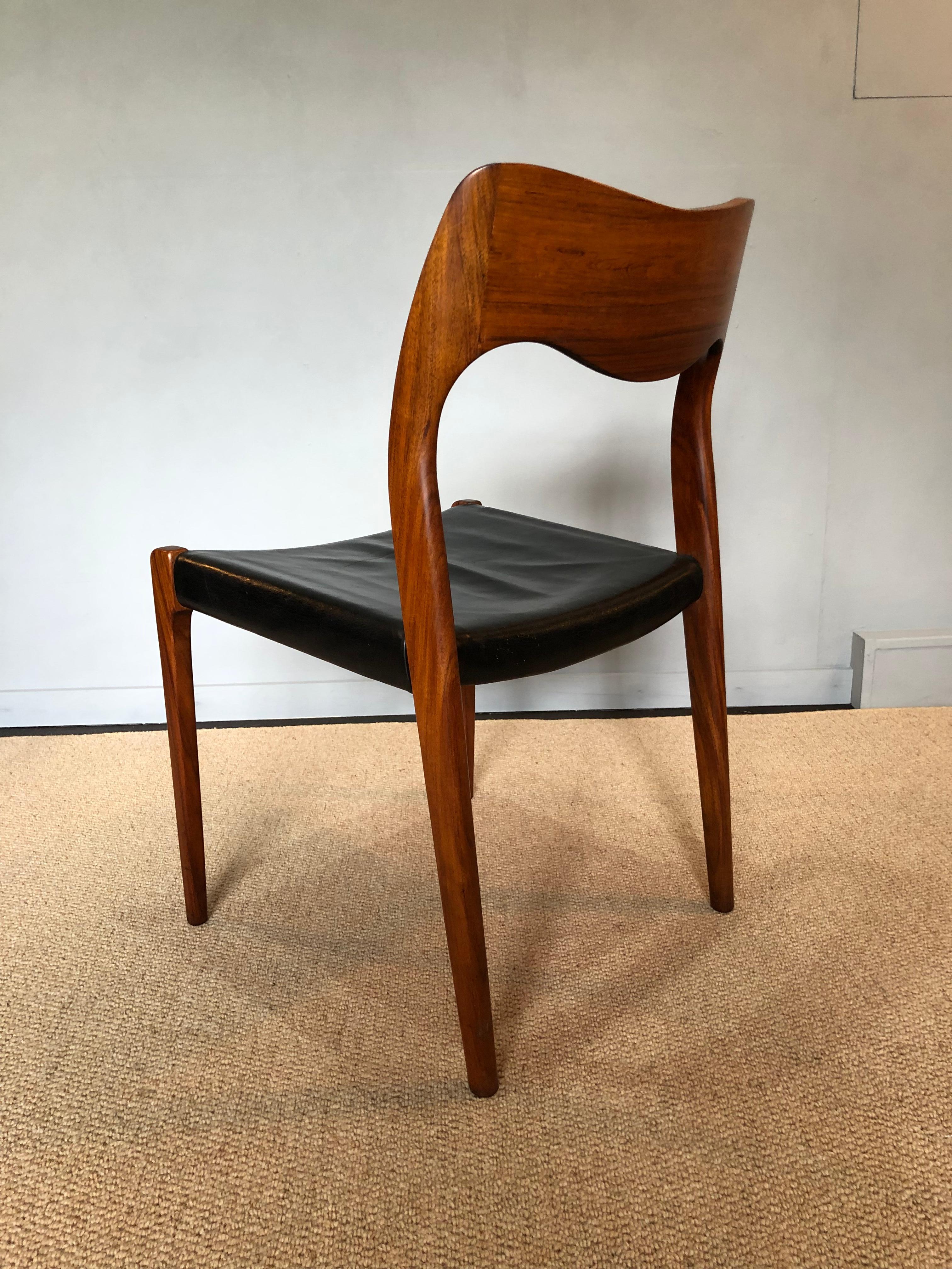 Arne Hovmand Olsen, Moller, Rosewood Model 71 Chairs, Set of Eight 2