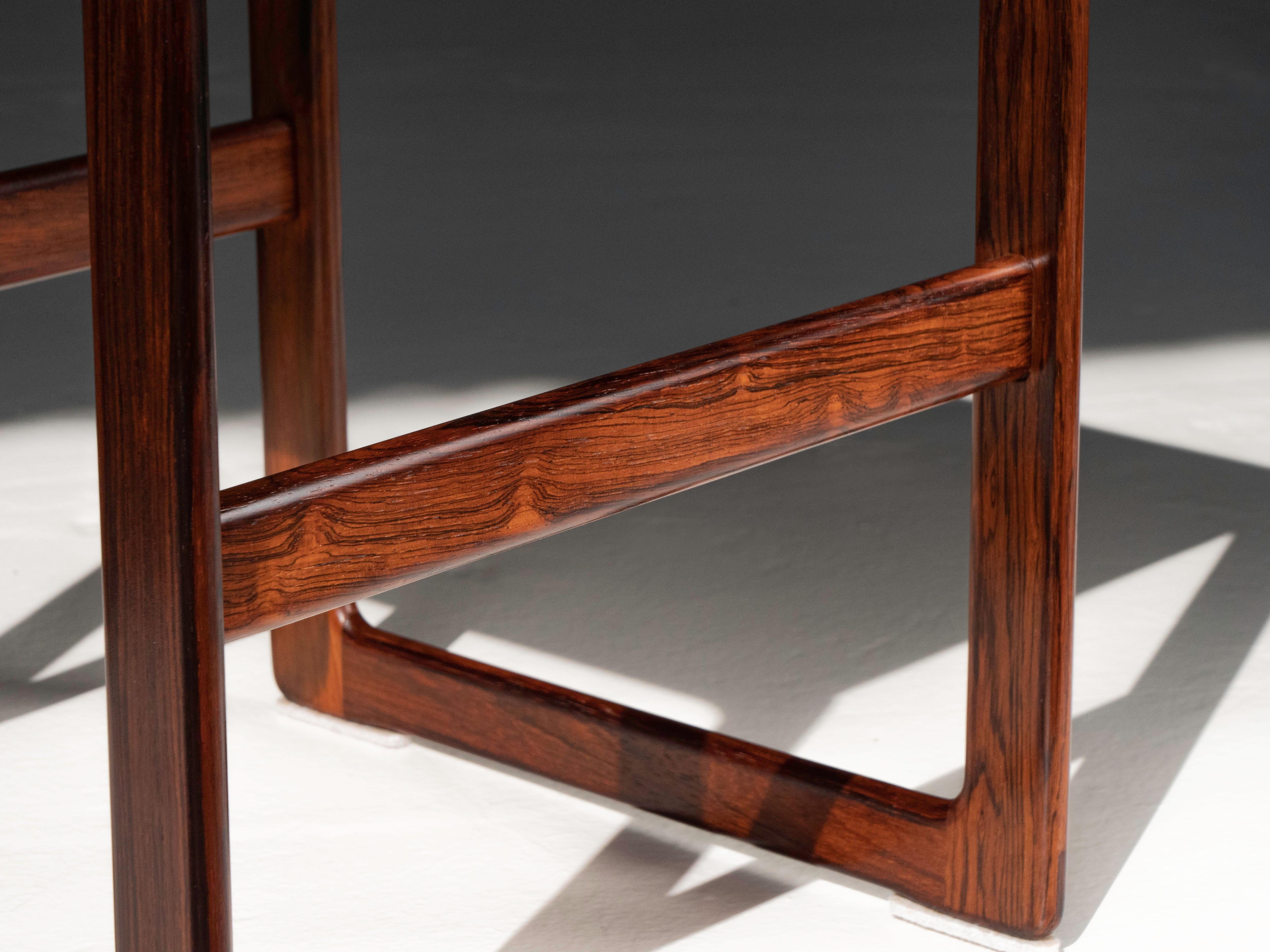 Mid-20th Century Arne Hovmand Olsen Rosewood Nesting Tables for Mogens Kold, Denmark 1960's For Sale