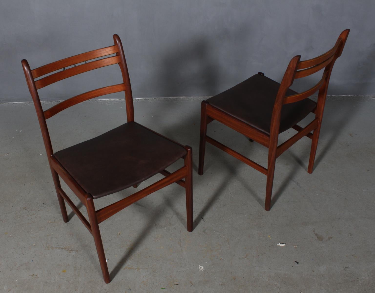 Danish Arne Hovmand Olsen Set Four Dining Chairs For Sale