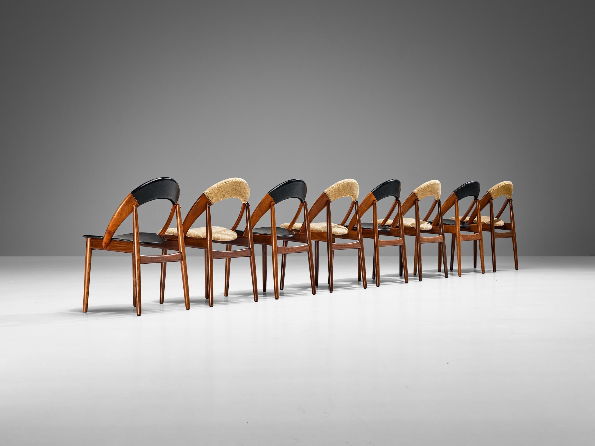 Mid-20th Century Arne Hovmand-Olsen Set of Eight Dining Chairs in Teak 