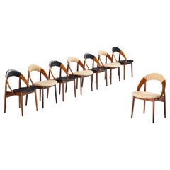 Arne Hovmand-Olsen Set of Eight Dining Chairs in Teak 