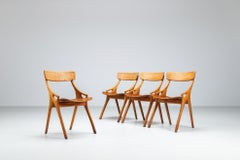 Arne Hovmand Olsen set of four dining chairs in teak Mogens Kold Denmark 1959