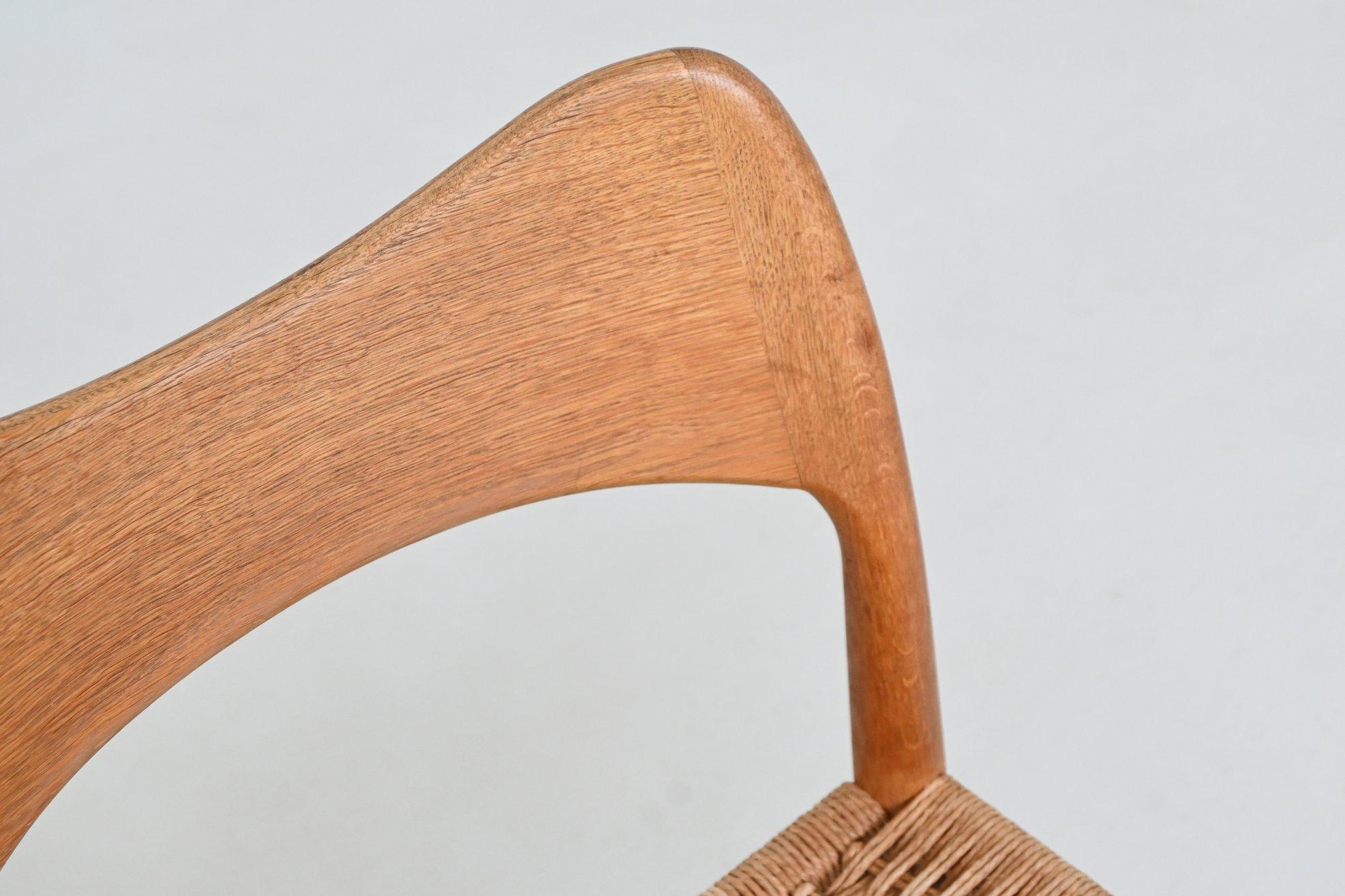 Arne Hovmand-Olsen set de six chaises de salle à manger en chêne Mogens Kold Danemark 1960 en vente 10
