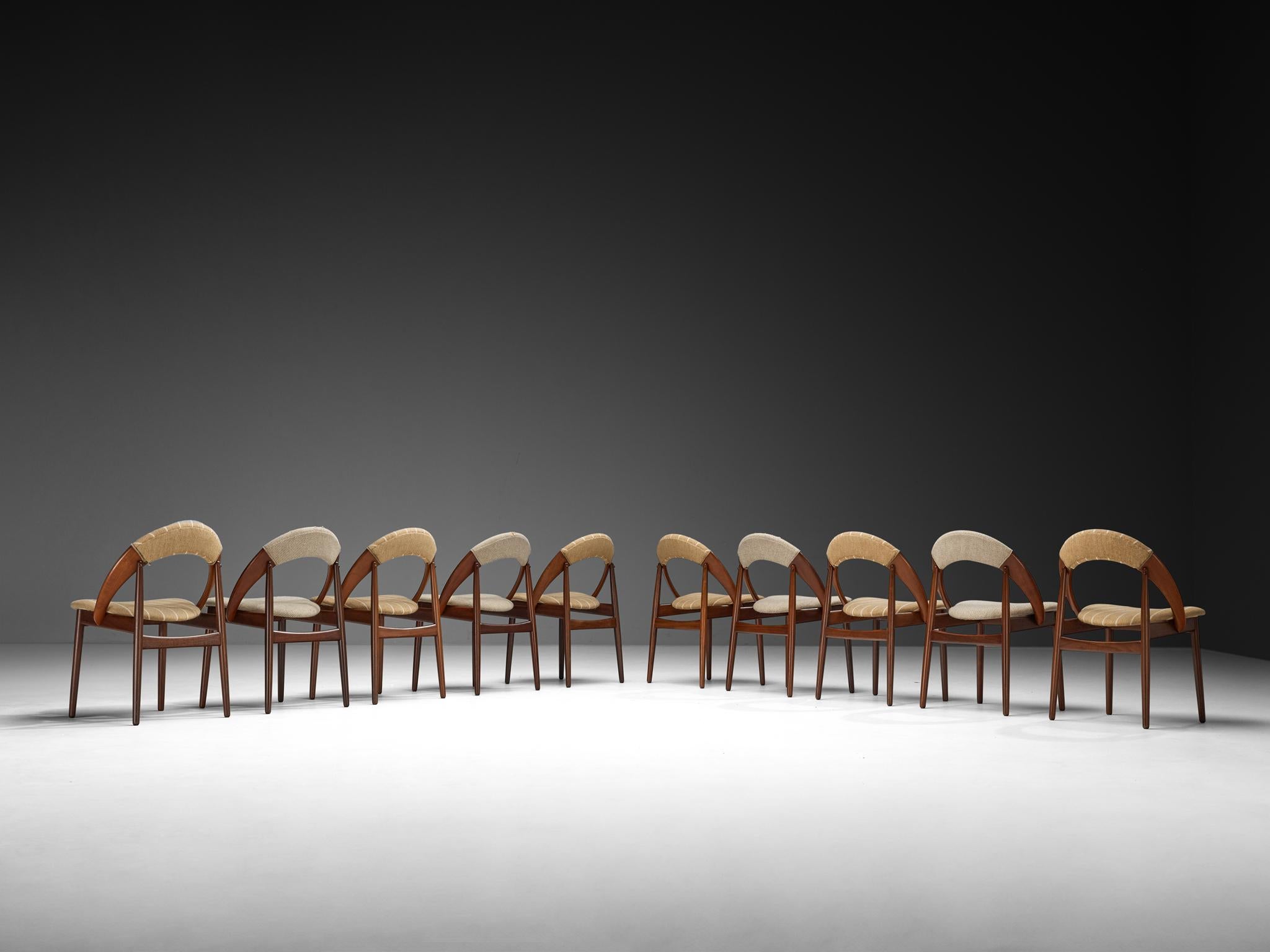 Set di dieci sedie da pranzo in teak Arne Hovmand-Olsen in vendita 3