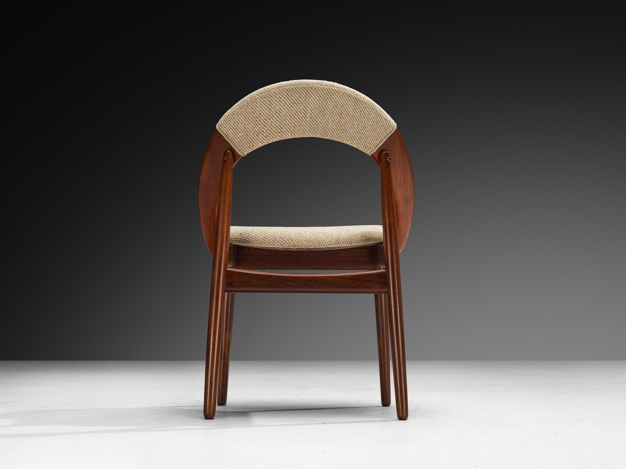 Metà XX secolo Set di dieci sedie da pranzo in teak Arne Hovmand-Olsen in vendita