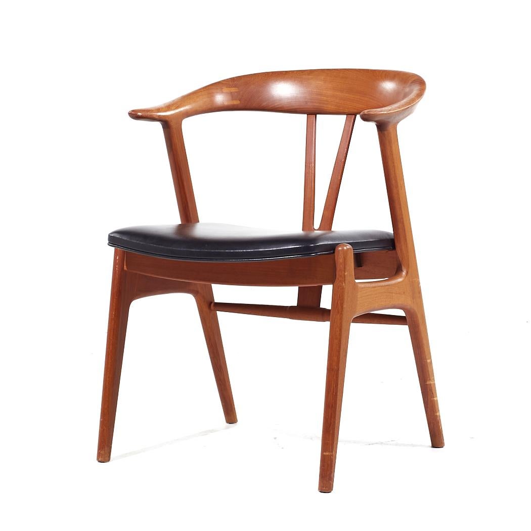 Mid-Century Modern Arne Hovmand Olsen Style Mid Century Danish Teak Chair For Sale