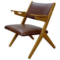 Arne Hovmand Olsen Teak and Oak Armchair by Komfort