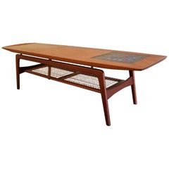 Arne Hovmand Olsen Teak and Tile Coffee Table