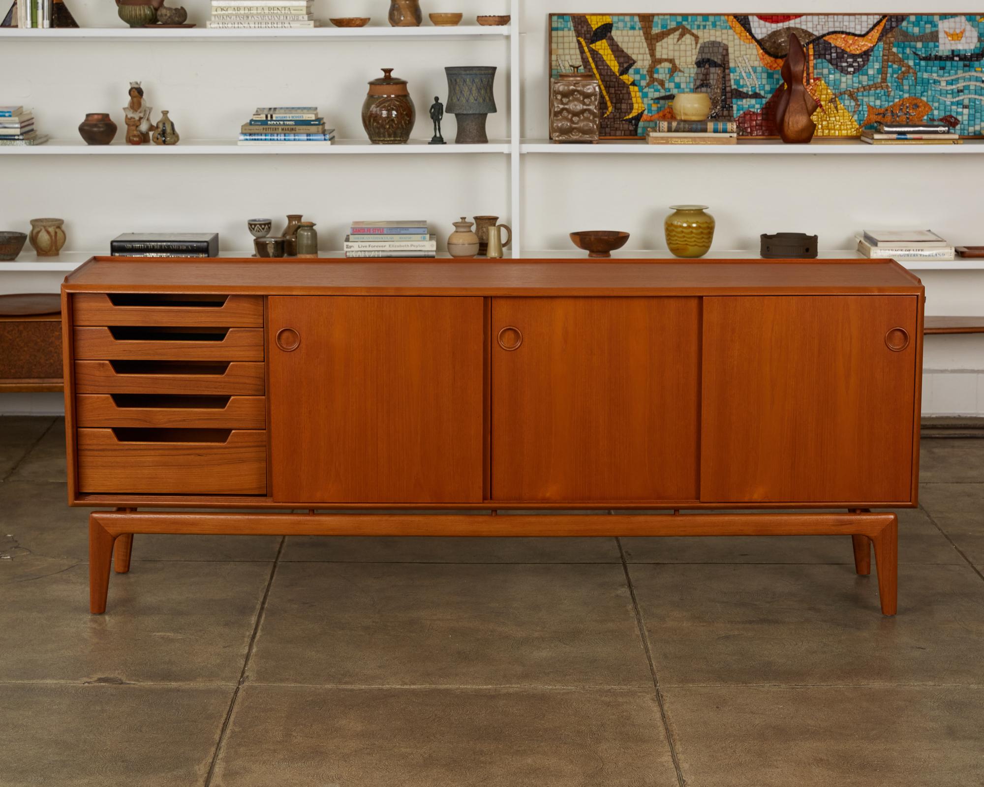 Arne Hovmand Olsen Teak Credenza In Excellent Condition In Los Angeles, CA