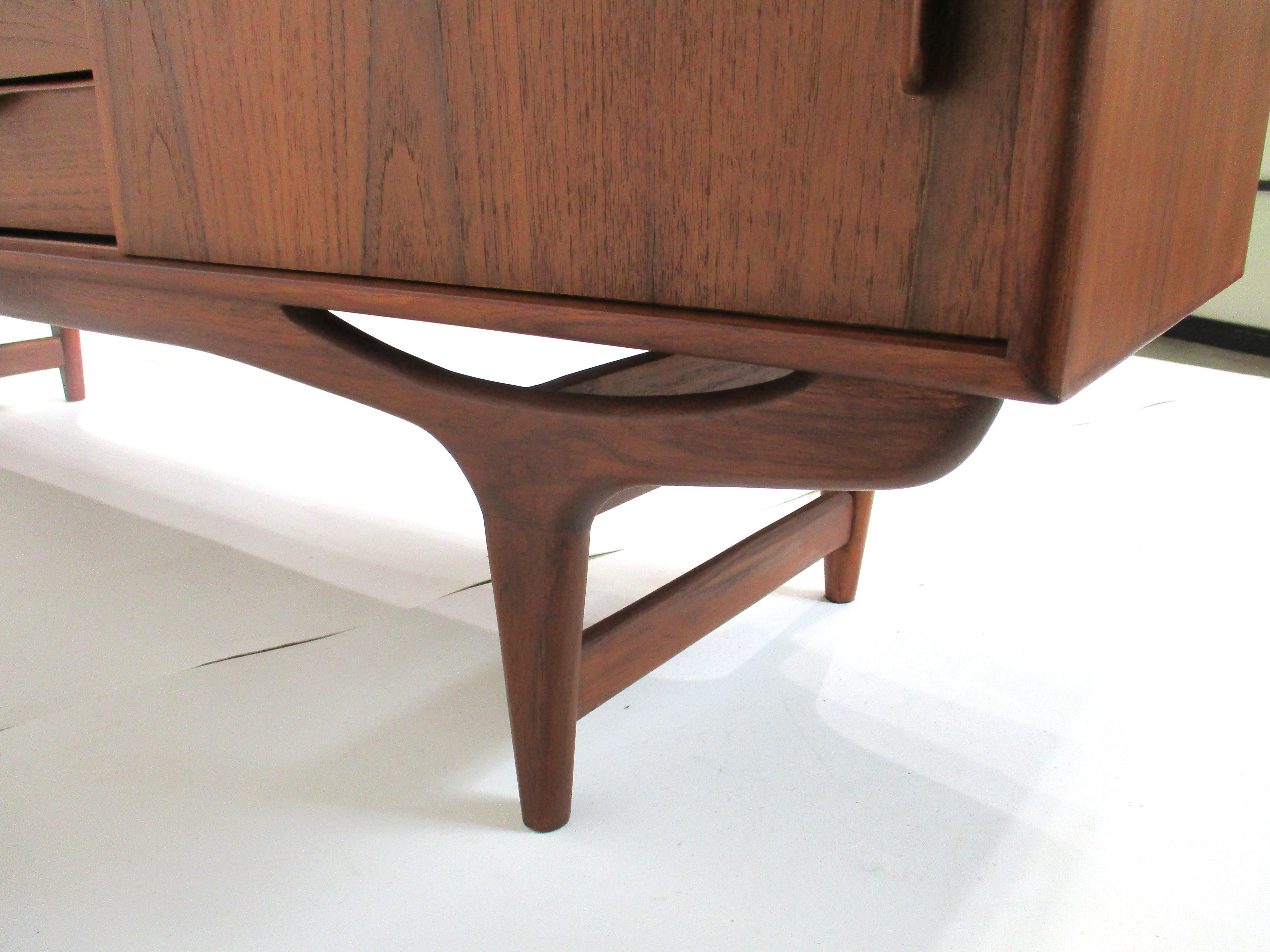 Arne Hovmand - Olsen Teak Credenza  / Server Denmark For Sale 6