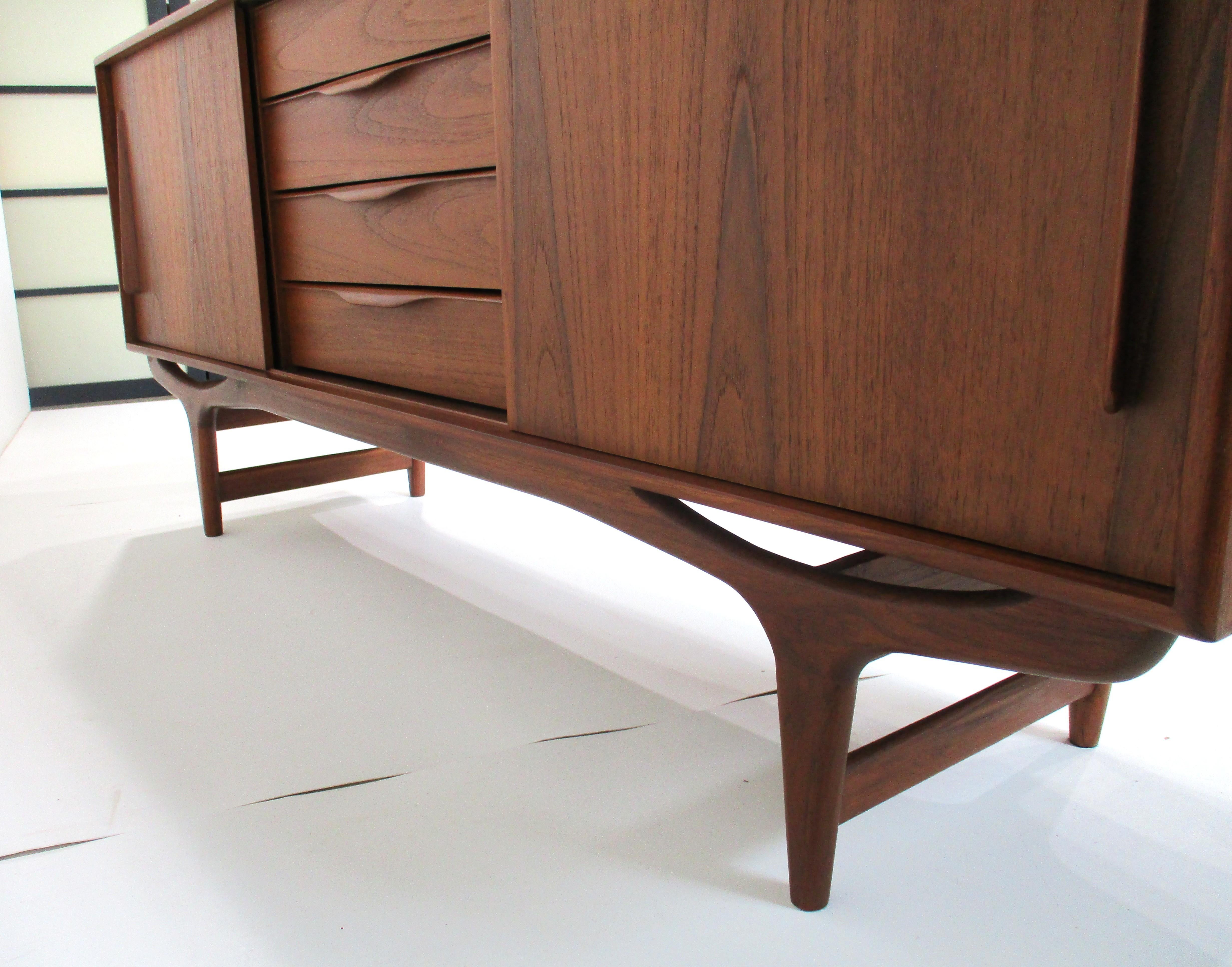Arne Hovmand - Olsen Teak Credenza  / Server Denmark For Sale 7