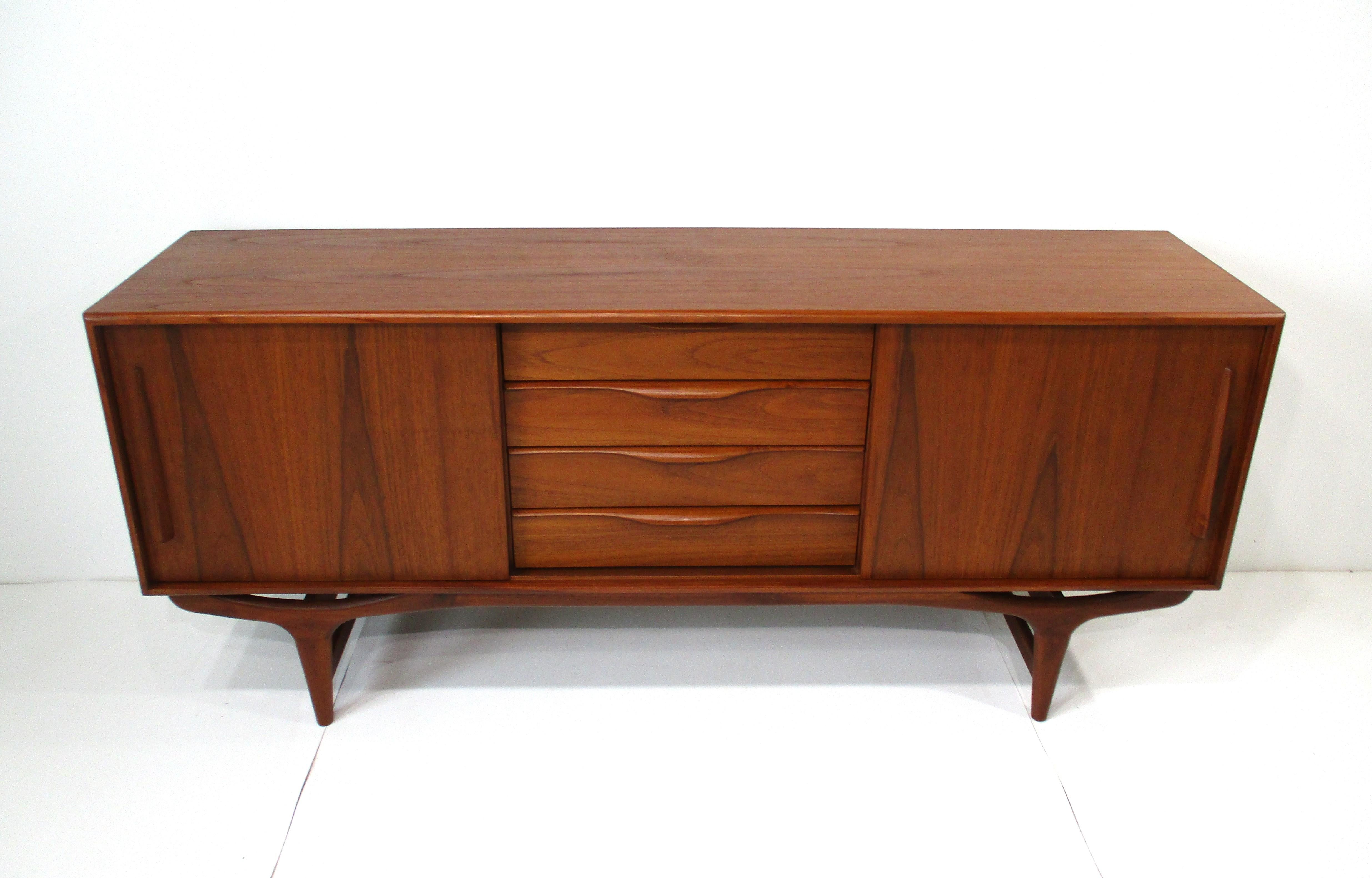 Arne Hovmand - Olsen Teak Credenza  / Server Denmark For Sale 9