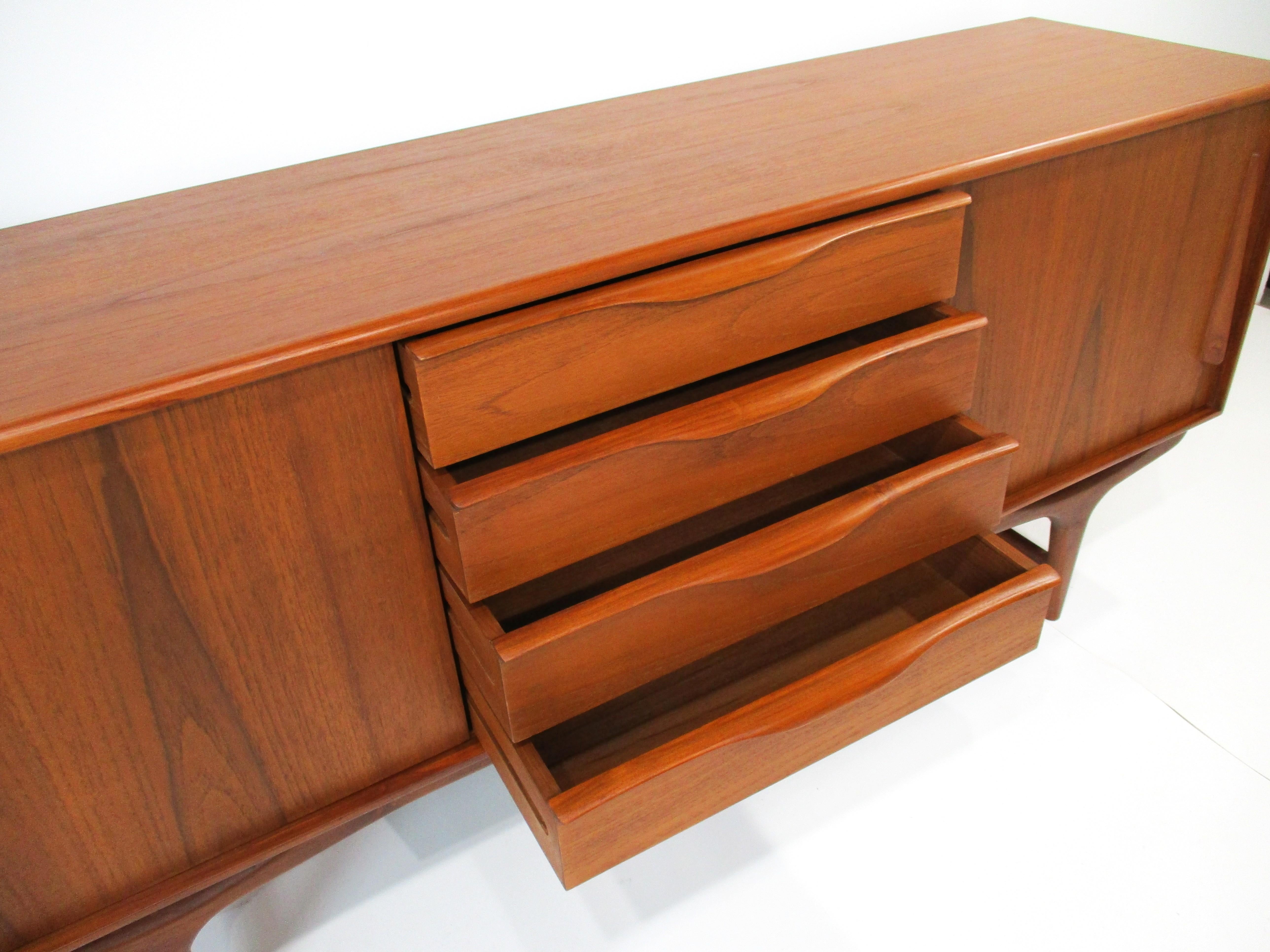 Arne Hovmand - Olsen Teak Credenza  / Server Denmark For Sale 3
