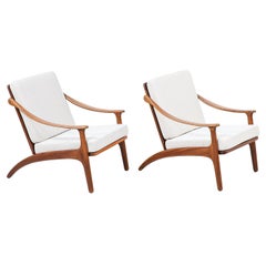 Arne Hovmand-Olsen Teak Lounge Chairs for Mogens Kold