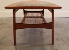 Arne Hovmand Olsen Teak and Tile Coffee Table