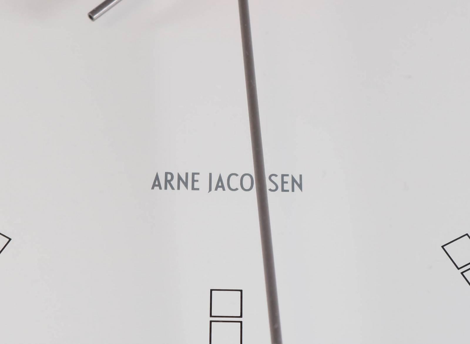 Scandinavian Modern Arne Jacobsen and Georg Christensen Banker's Wall Clock