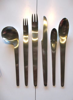 Arne Jacobsen Juego de 12 cubiertos AJ 75 uds. A. Michelsen Dinamarca