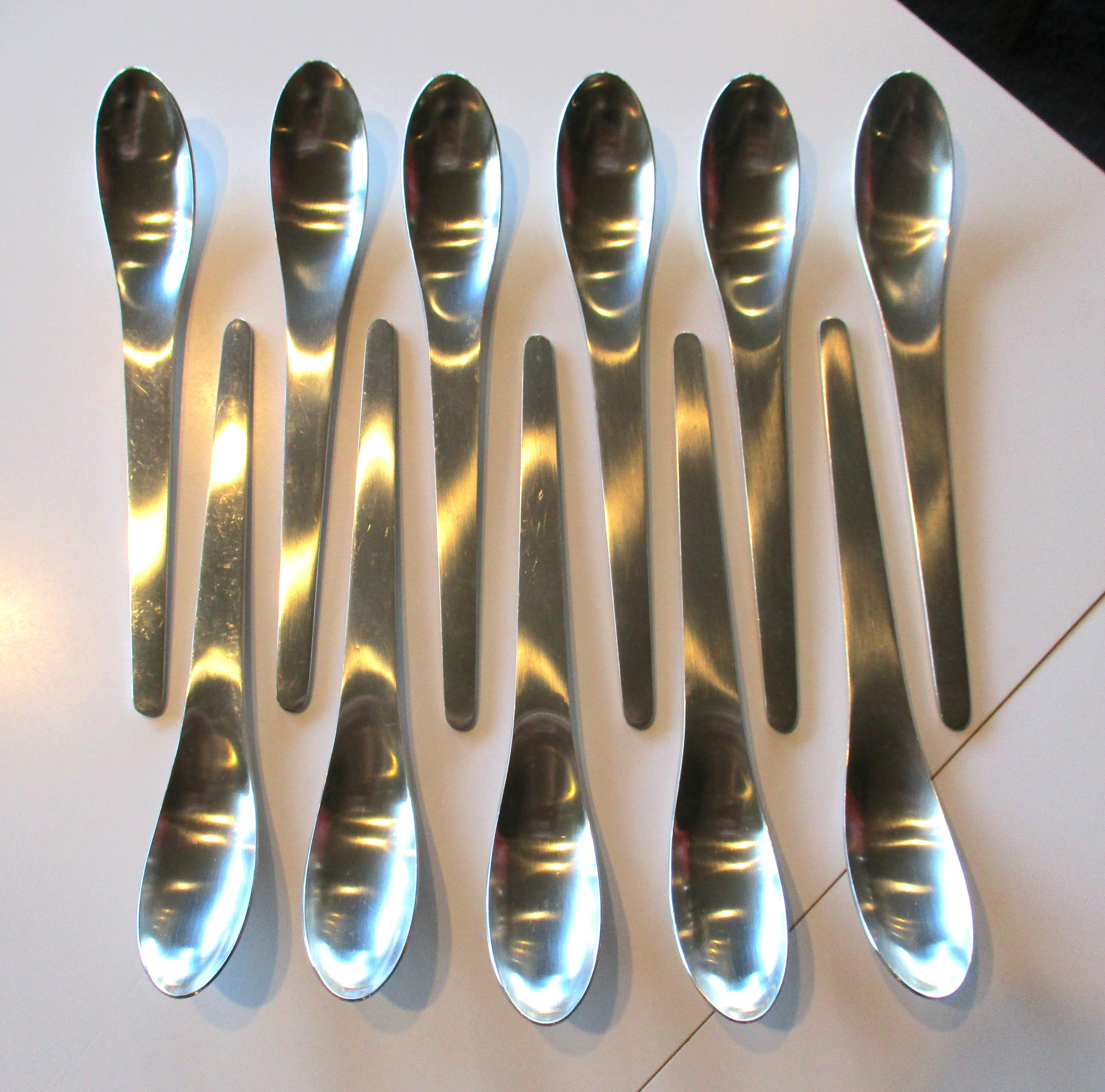 20th Century Arne Jacobsen 12 Place settings AJ Flatware Set 75pcs. A. Michelsen Denmark For Sale