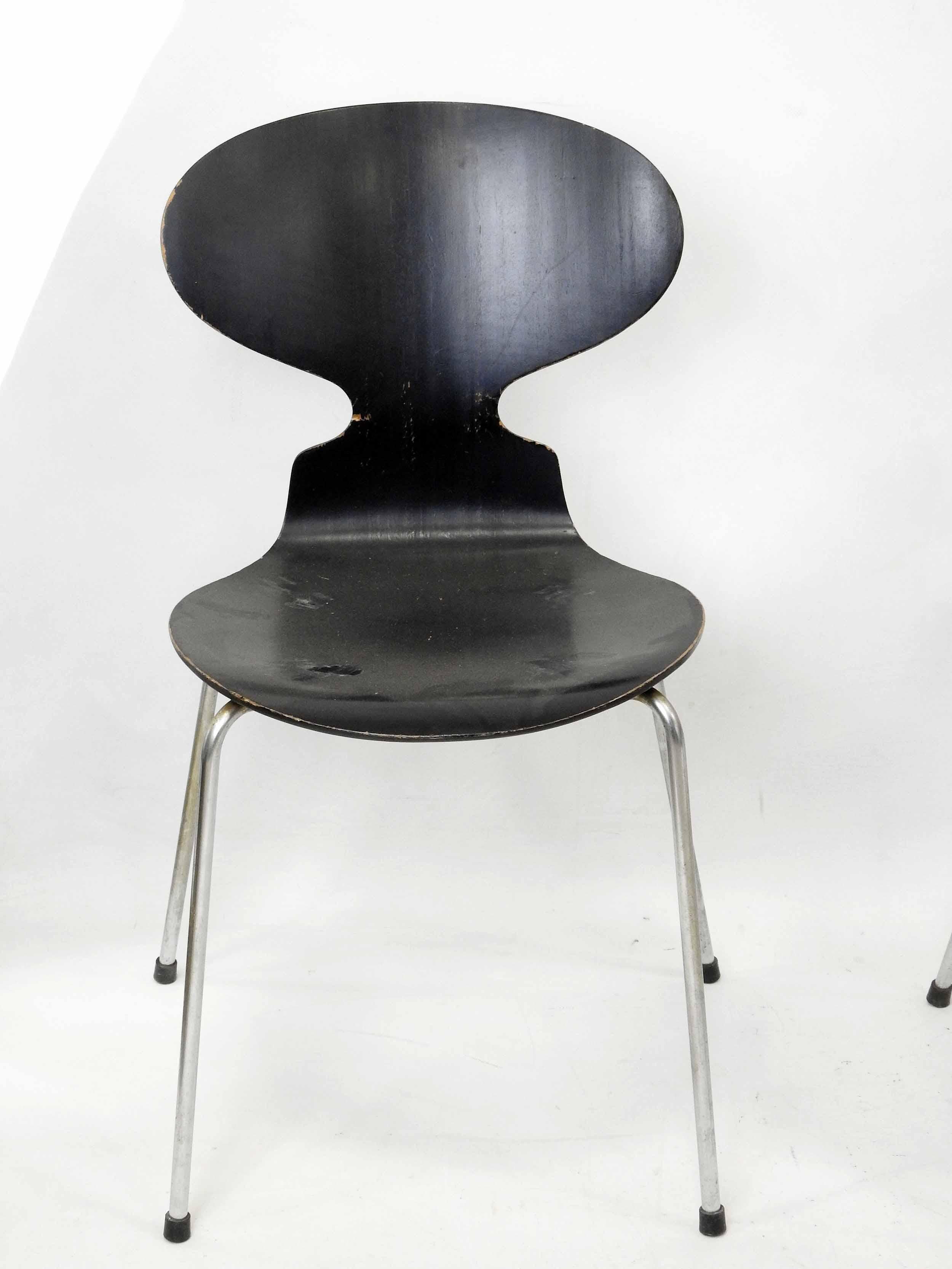 Arne Jacobsen '1902-1971' Sechs Chaises Modèle 3101, Edition Fritz Hansen (Dänisch) im Angebot